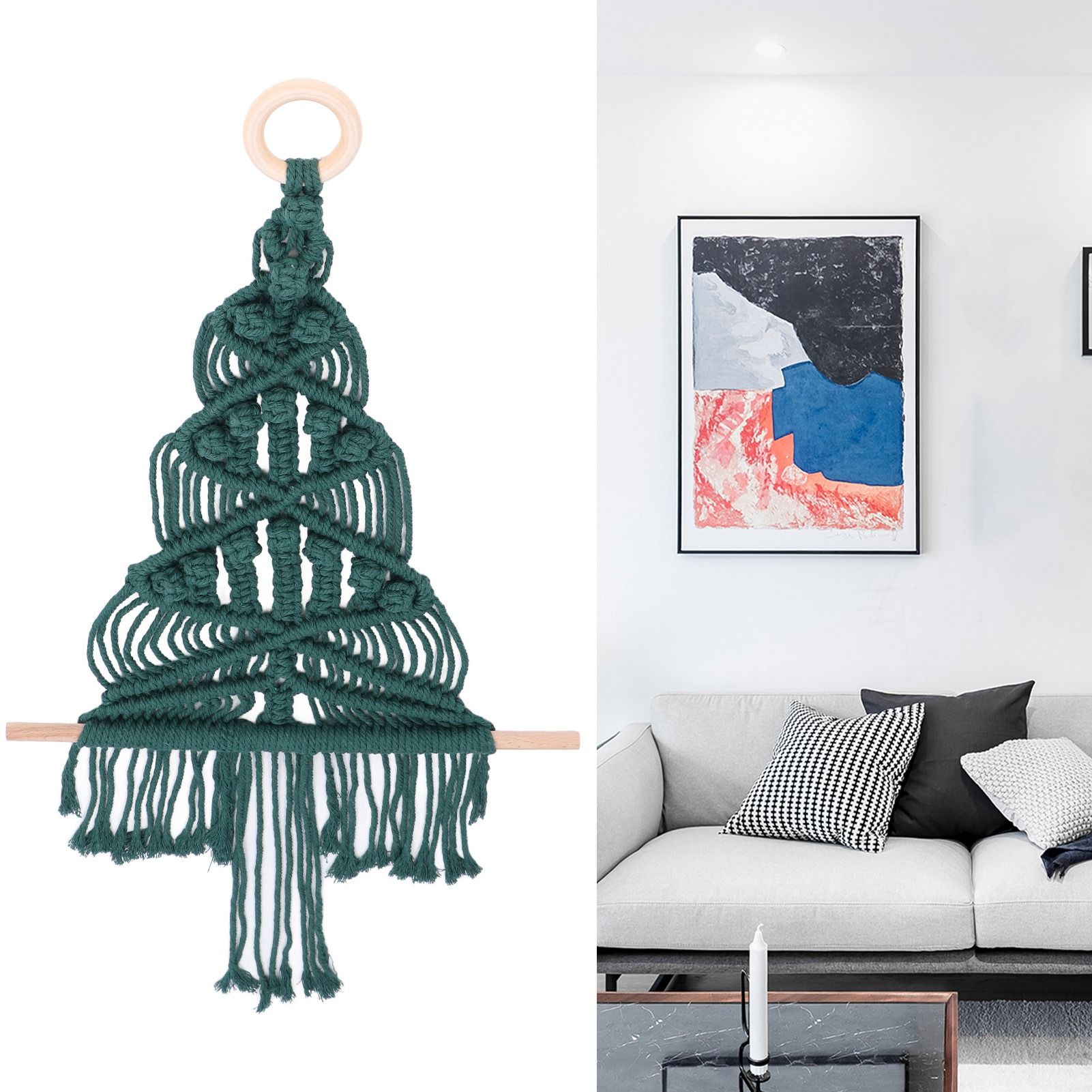 Tassel Tapestry Hand Woven Pendant Bedroom Wall Hanging Tapestry for Hosuehold view 11