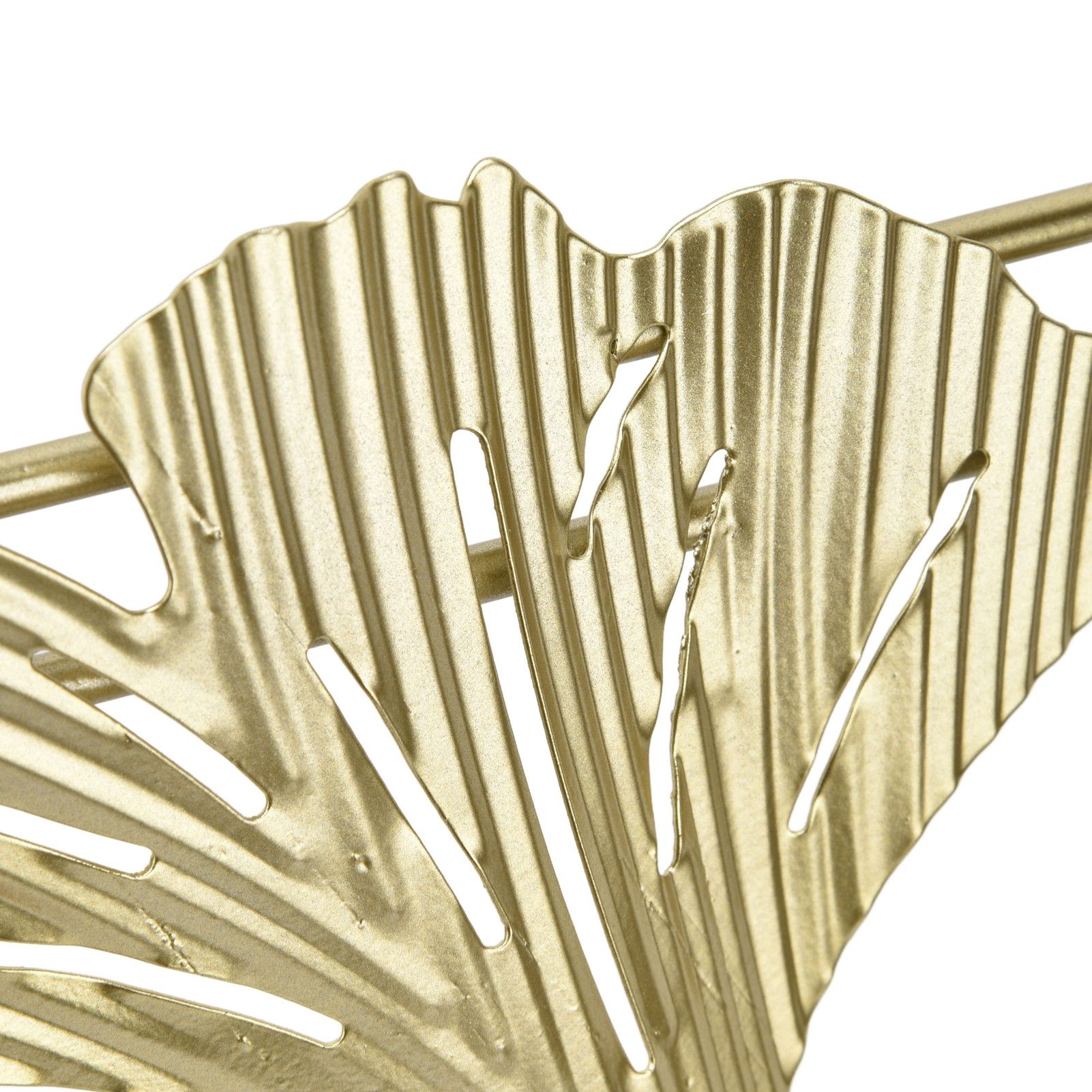 Gold Metal Wall Decor Golden Leaf Wall Hanging Decor Art Sculpture with Frame view 14