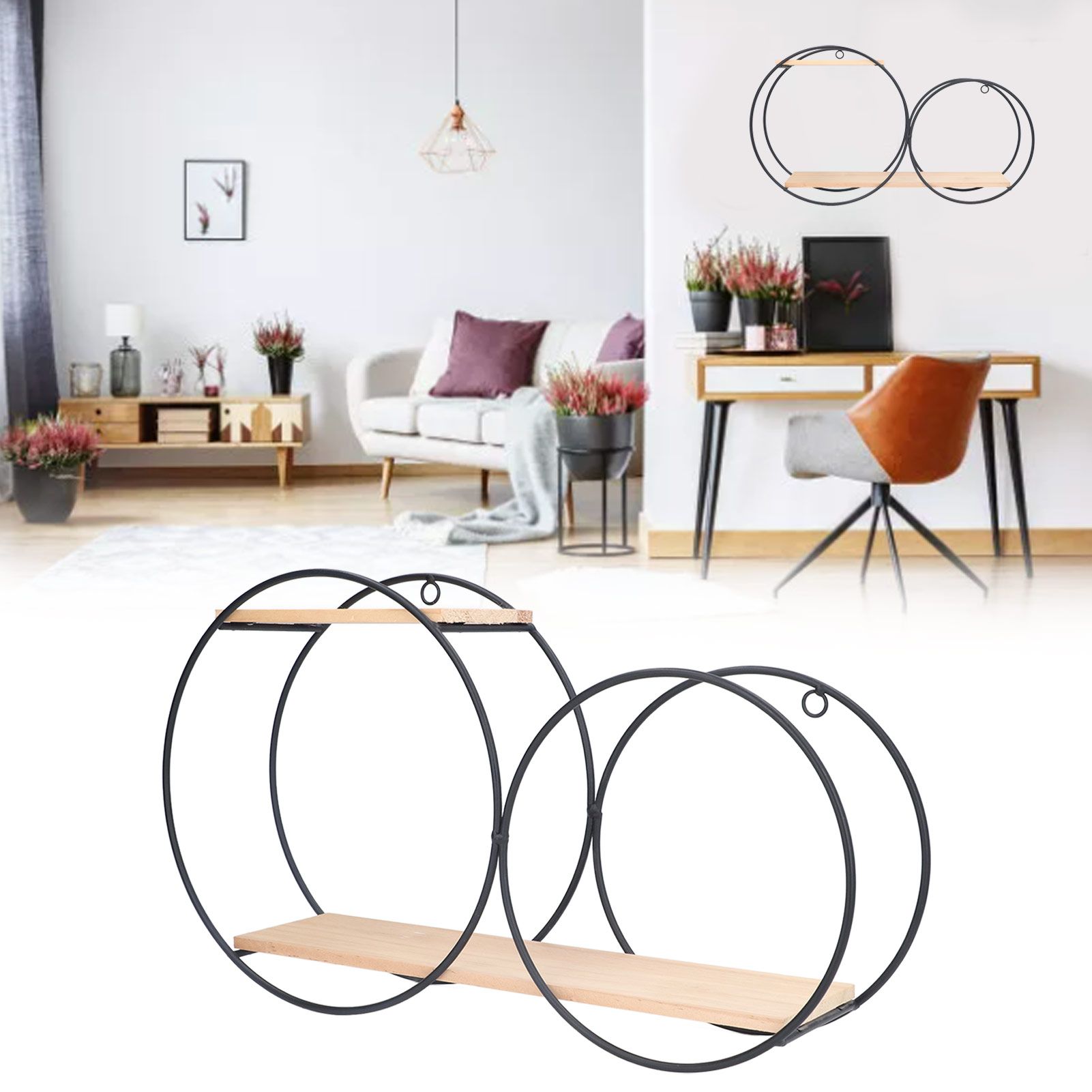 Round Shelf Firmly Welded Dual Use Strong Load Bearing Capacity Circle Metal view 12