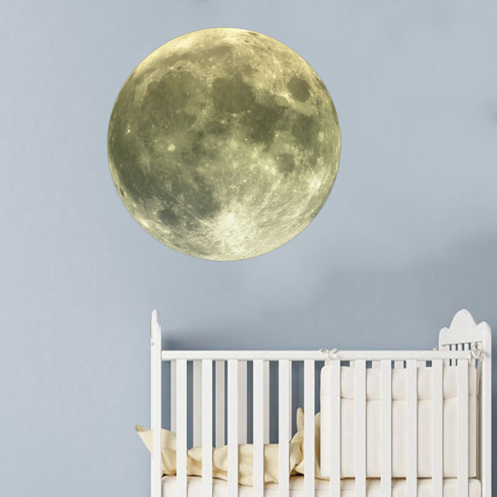Moon Wall Sticker Glowing Luminous Wall Sticker PVC DIY Wall Paper for Bedroom view 3