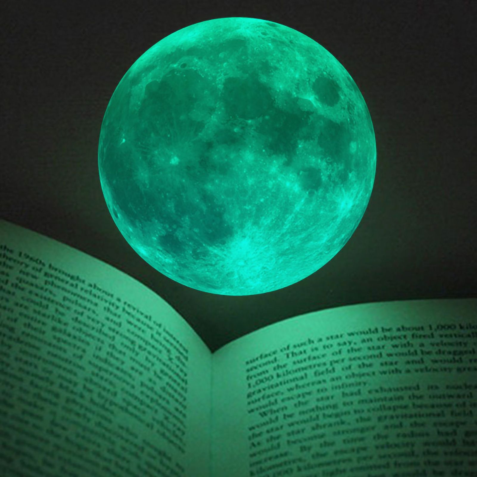 Moon Wall Sticker Glowing Luminous Wall Sticker PVC DIY Wall Paper for Bedroom view 4