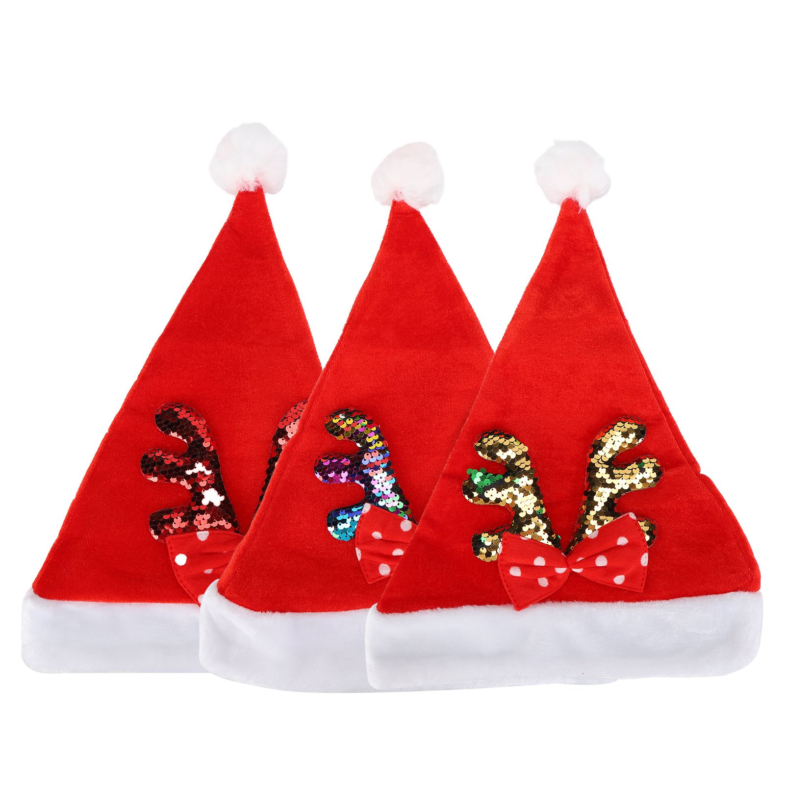 2022 New Year Hat Merry Christmas Holiday Hat Antler Bowknot Santa Hat Holiday — image 1