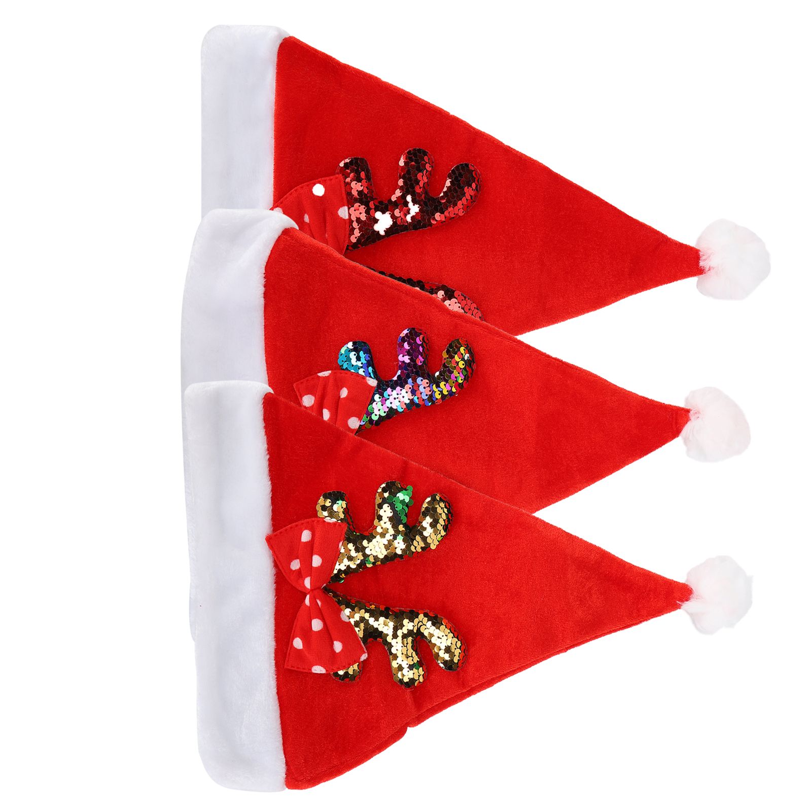 2022 New Year Hat Merry Christmas Holiday Hat Antler Bowknot Santa Hat Holiday view 3