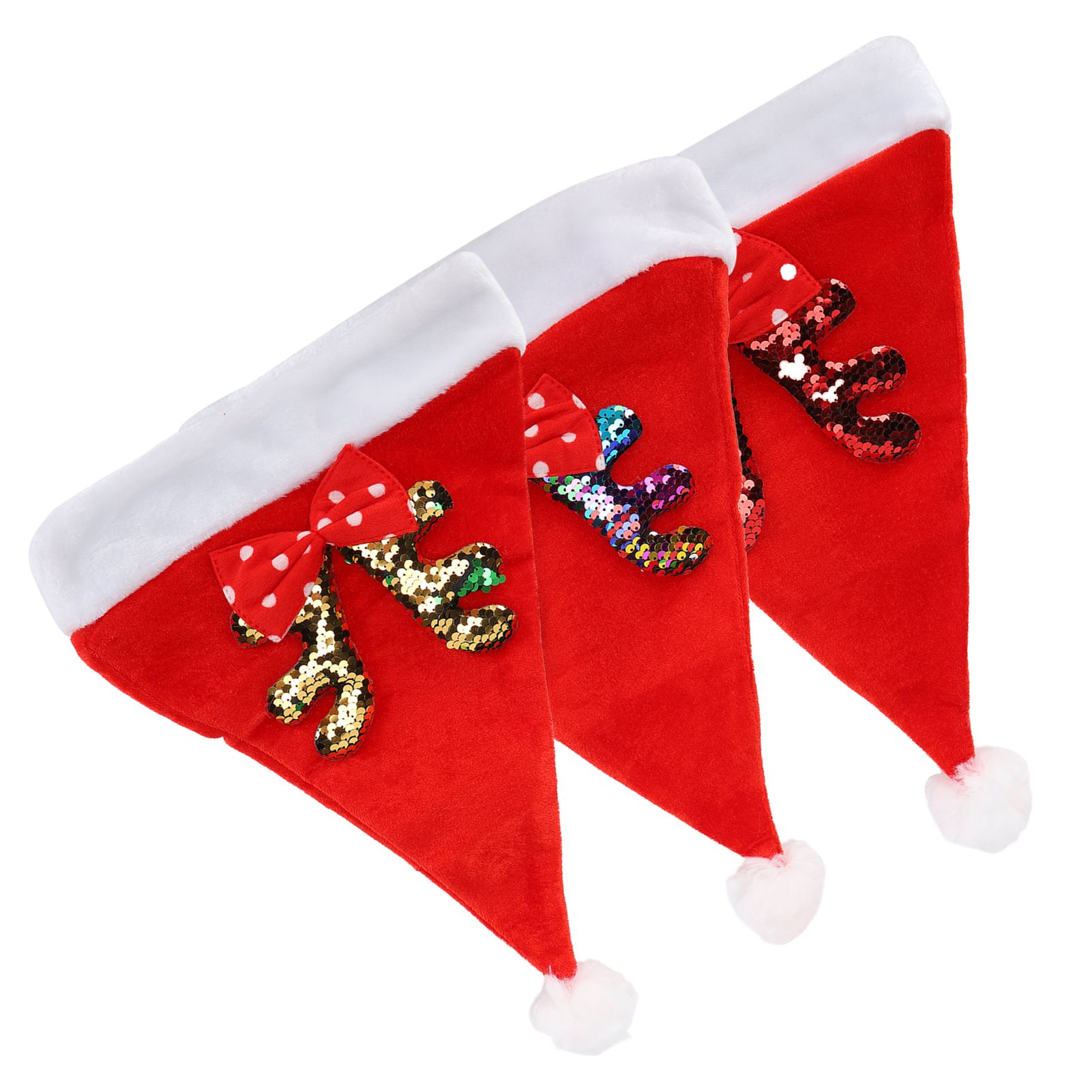 2022 New Year Hat Merry Christmas Holiday Hat Antler Bowknot Santa Hat Holiday view 4