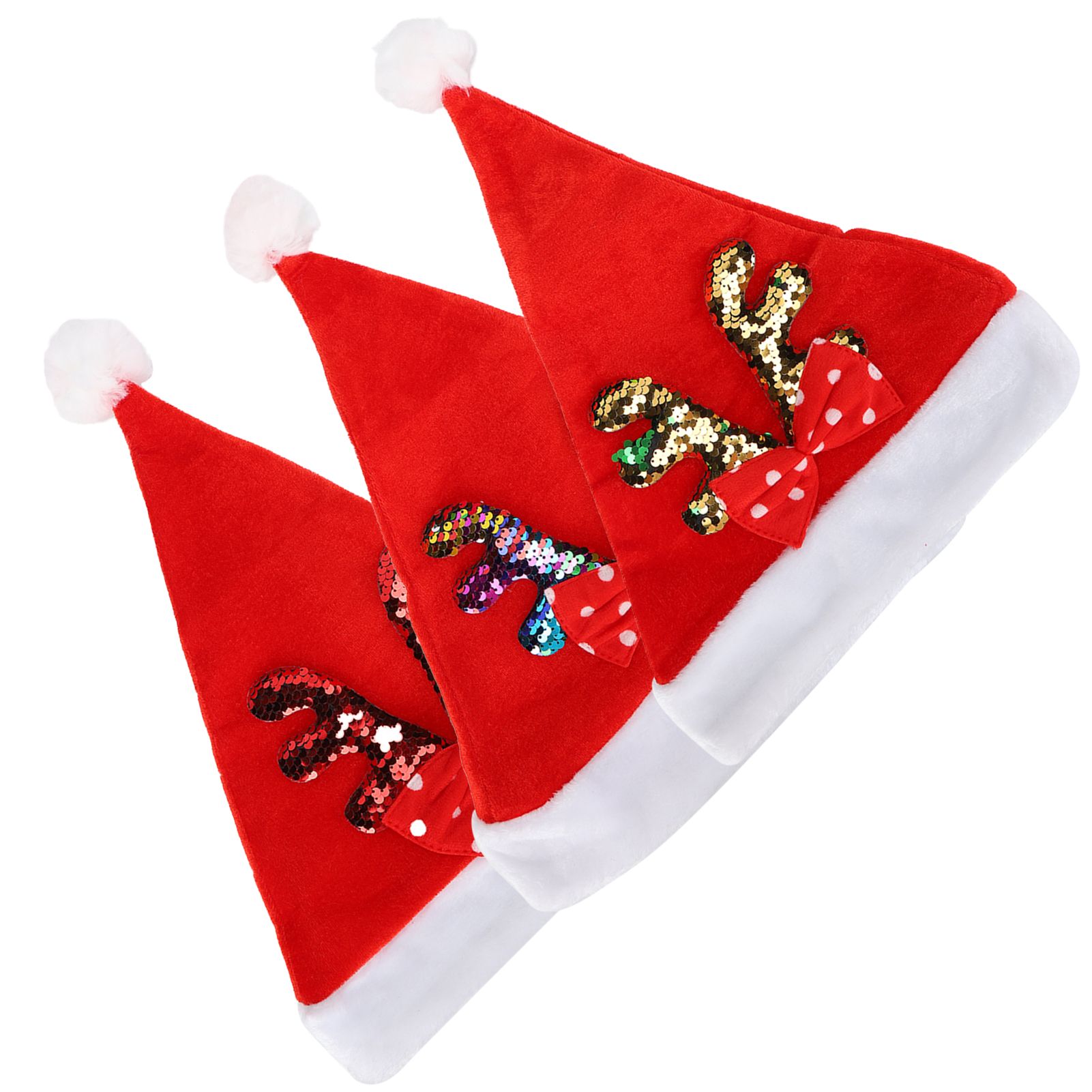 2022 New Year Hat Merry Christmas Holiday Hat Antler Bowknot Santa Hat Holiday view 5