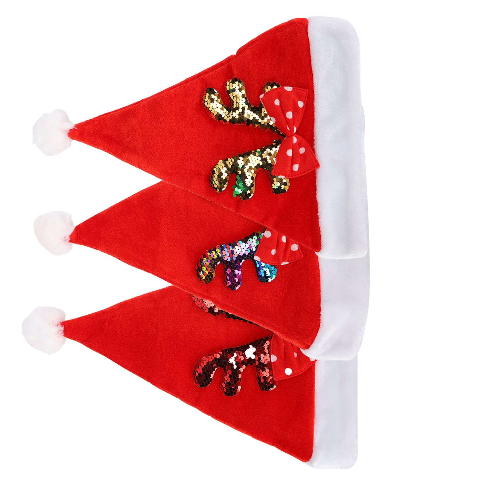 2022 New Year Hat Merry Christmas Holiday Hat Antler Bowknot Santa Hat Holiday view 6