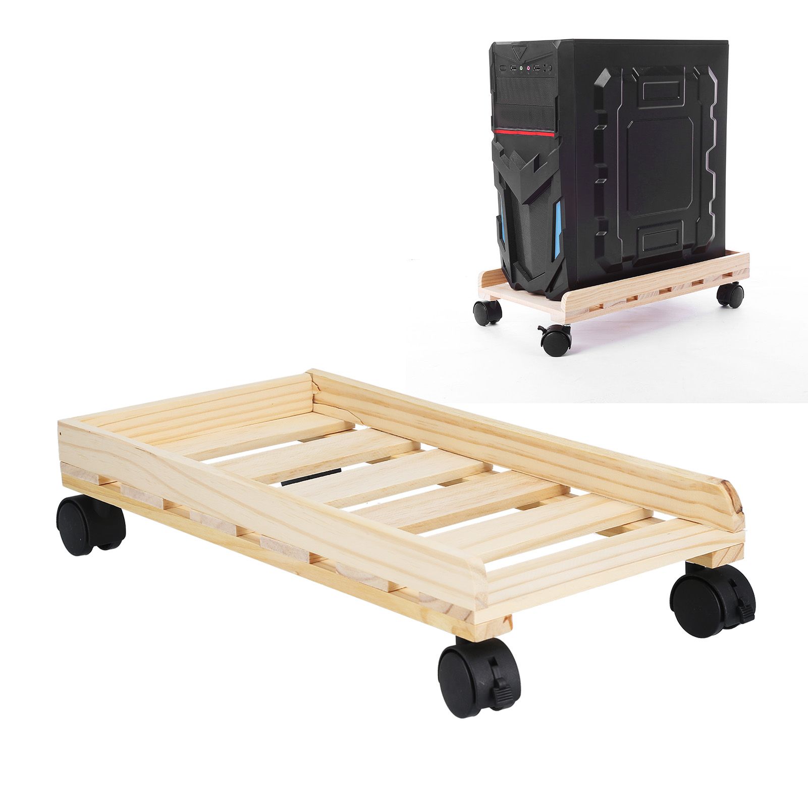Mobile Computer Host Bracket Wooden CPU Stand with Good Heat Dissipation view 11