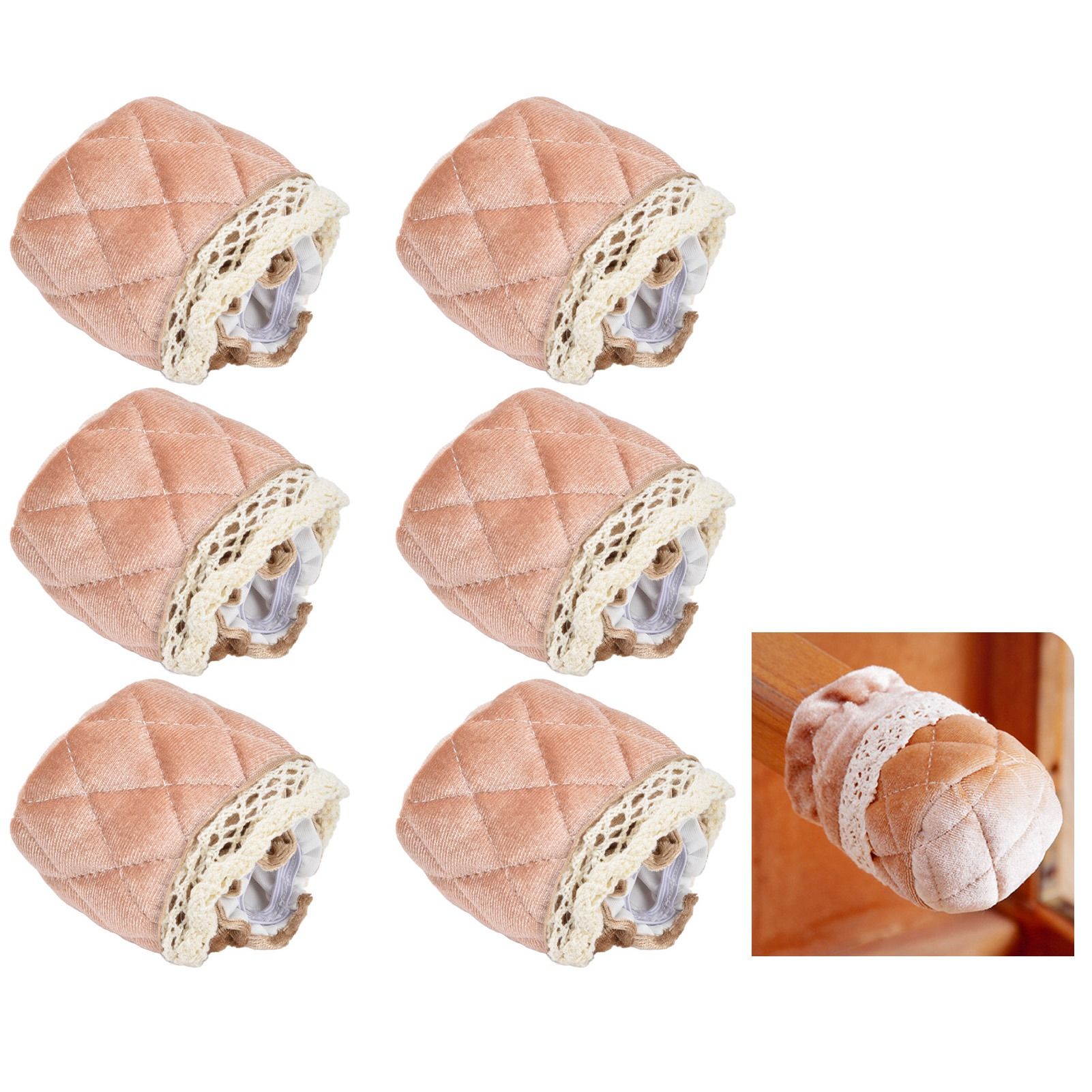 20Pcs Furniture Leg Covers Covers Flannel Lace Thickened Chair Legs Floor view 11