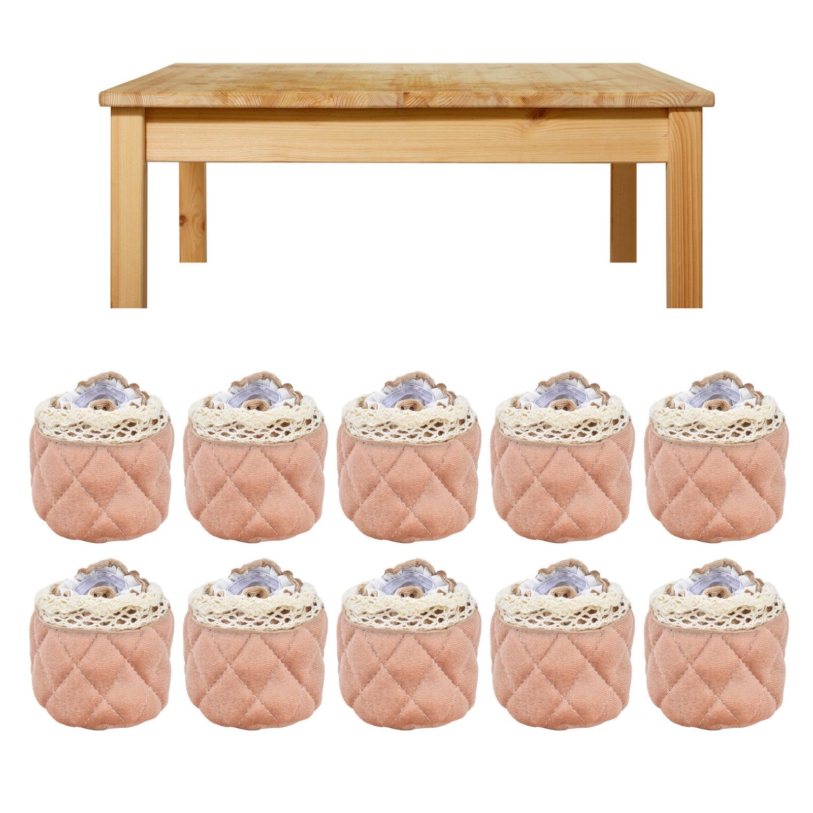 20Pcs Furniture Leg Covers Covers Flannel Lace Thickened Chair Legs Floor view 12