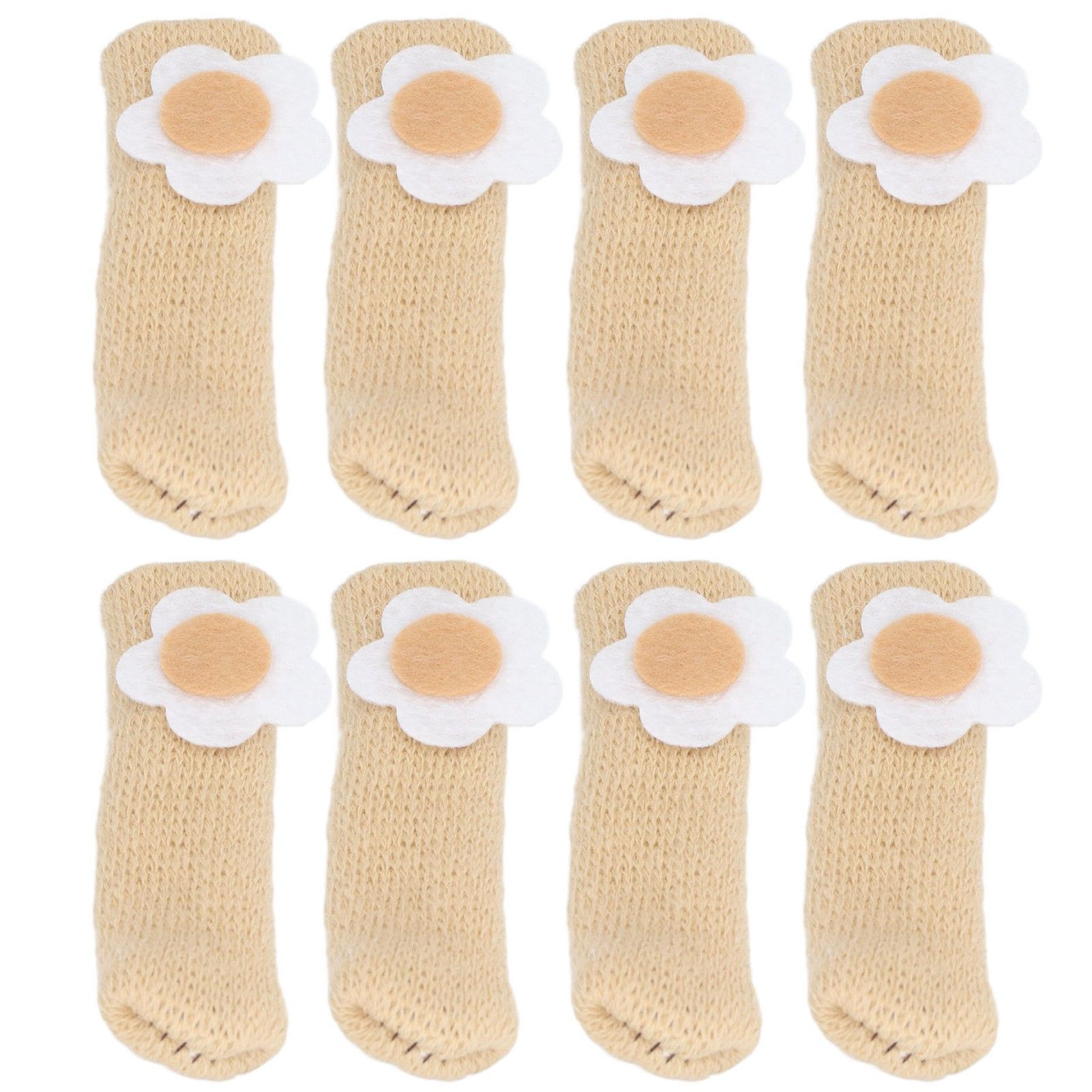 25Pcs Furniture Leg Cover Foot Cover Mat Floor Protector Double Layer Knitted view 3
