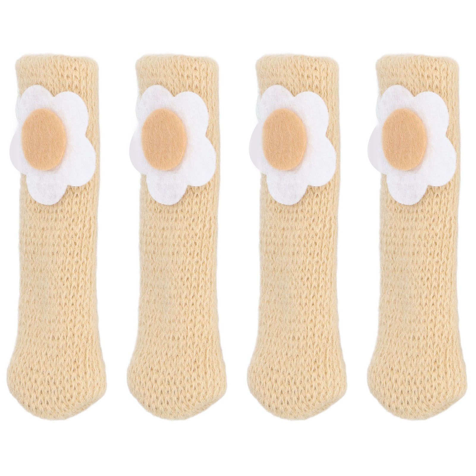 25Pcs Furniture Leg Cover Foot Cover Mat Floor Protector Double Layer Knitted view 10