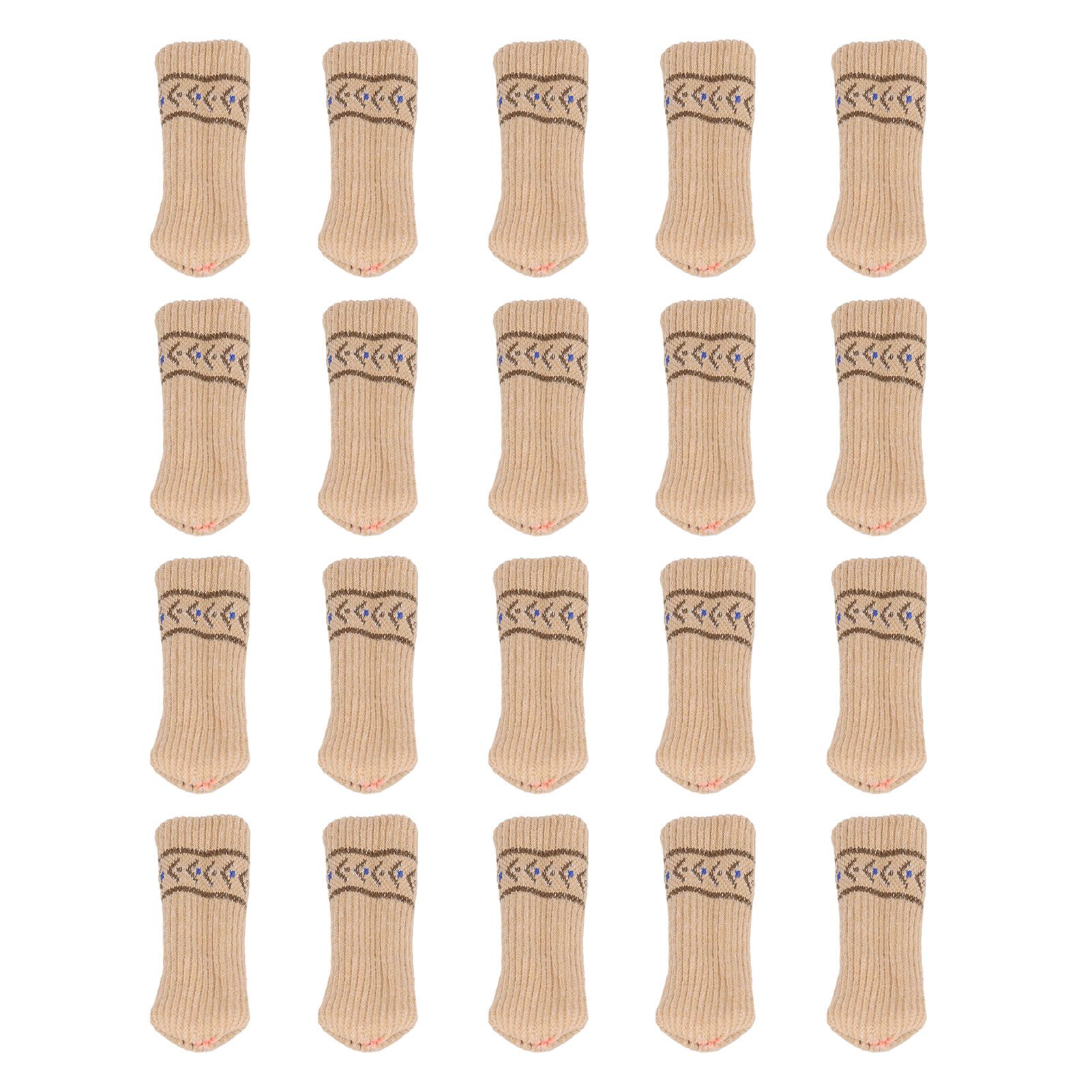 20PCS Chair Leg Covers Acrylic Silicone Double Layer Elastic Furniture Legs