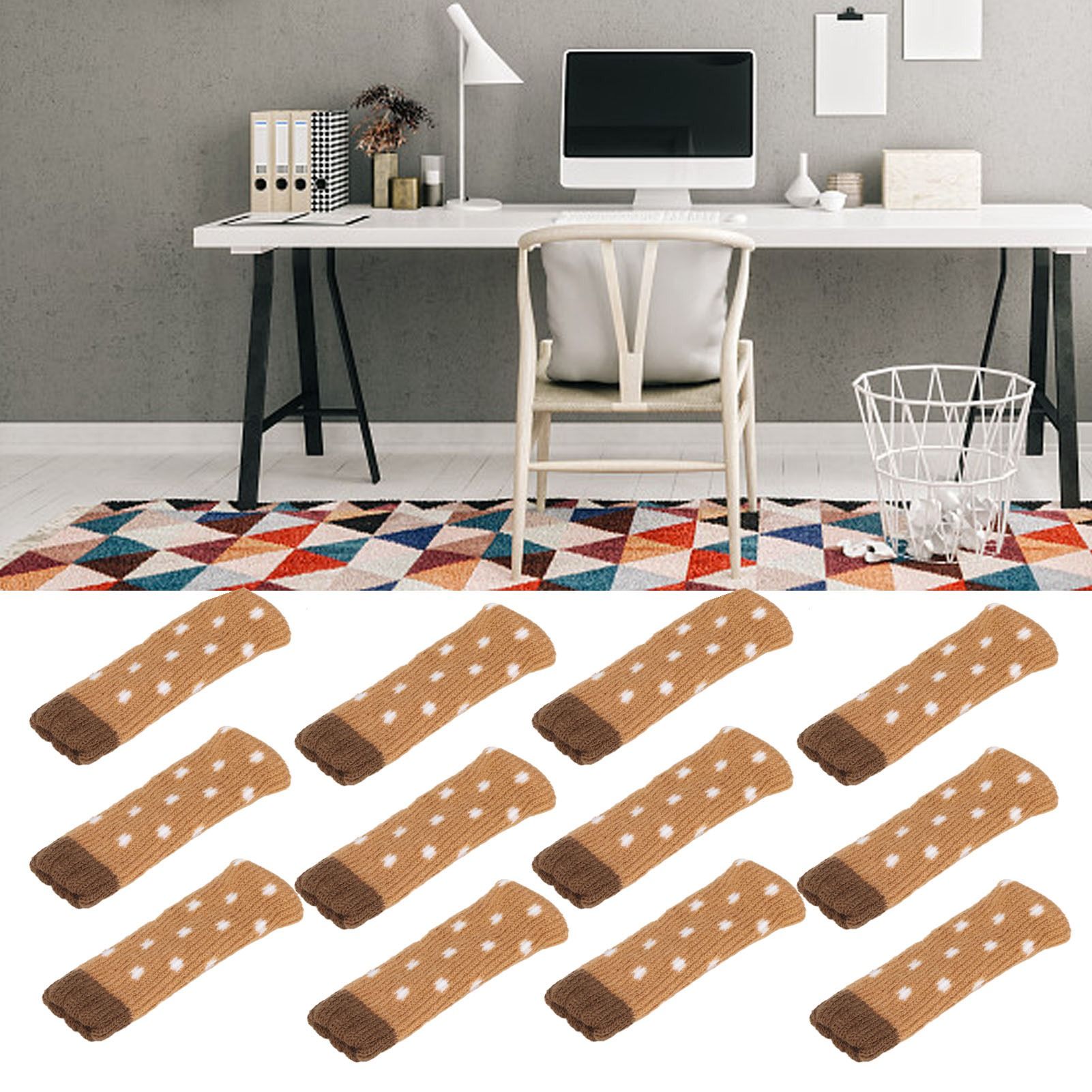24Pcs Chair Leg Protector 2 Layer Furniture Caps Covers Floor Mute Pads Mats view 11