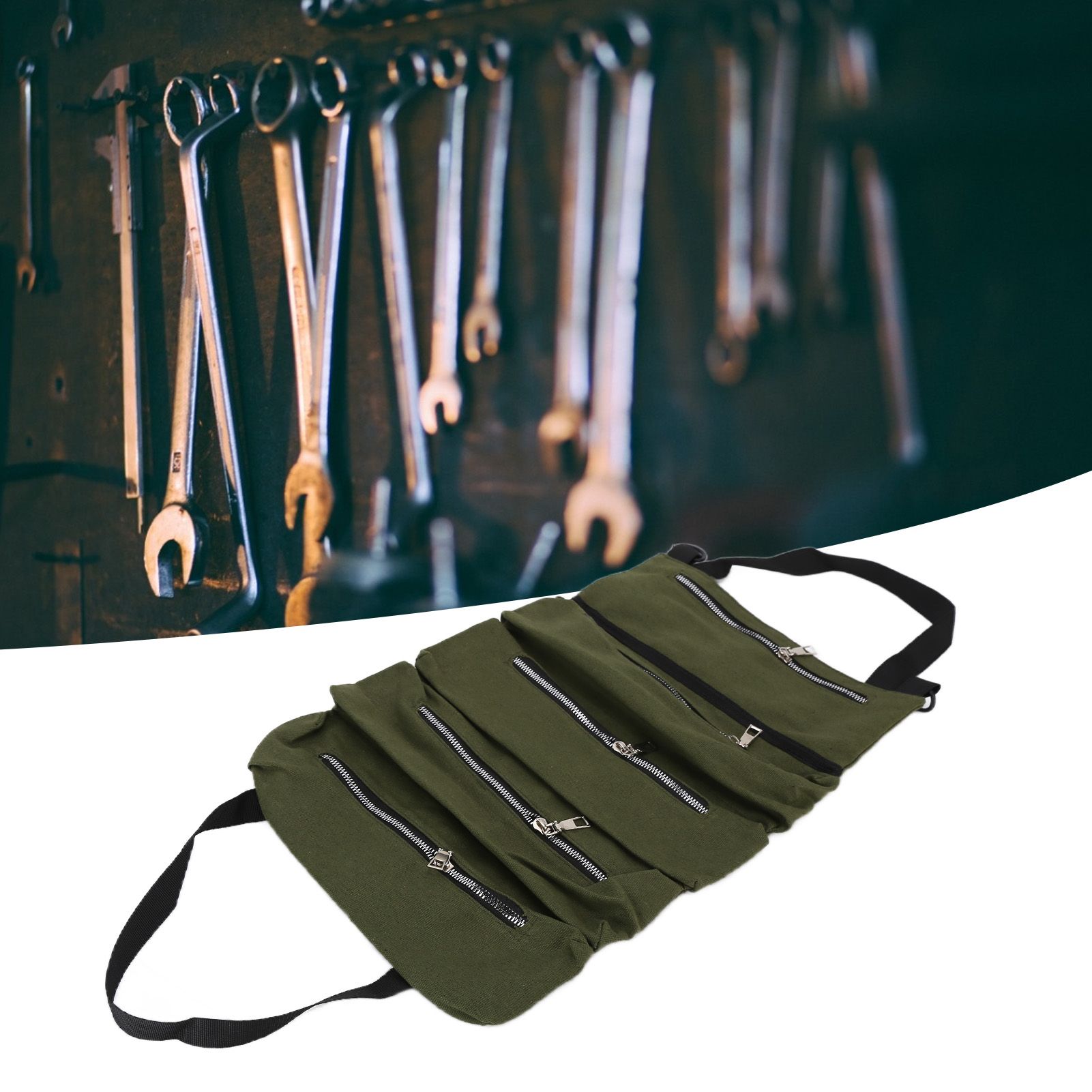 Tool Storage Bag Canvas Foldable Zipper Design Lightweight and Durable High view 11