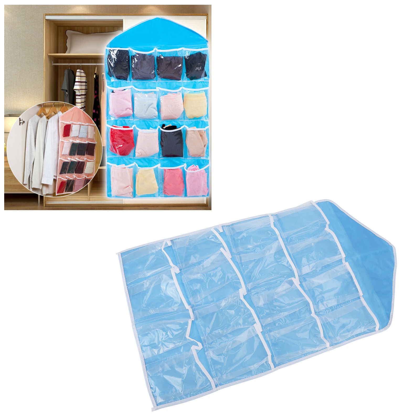 Wall Closet Hanging Organizers Over The Door Storage Bag Polyester Hanging view 12