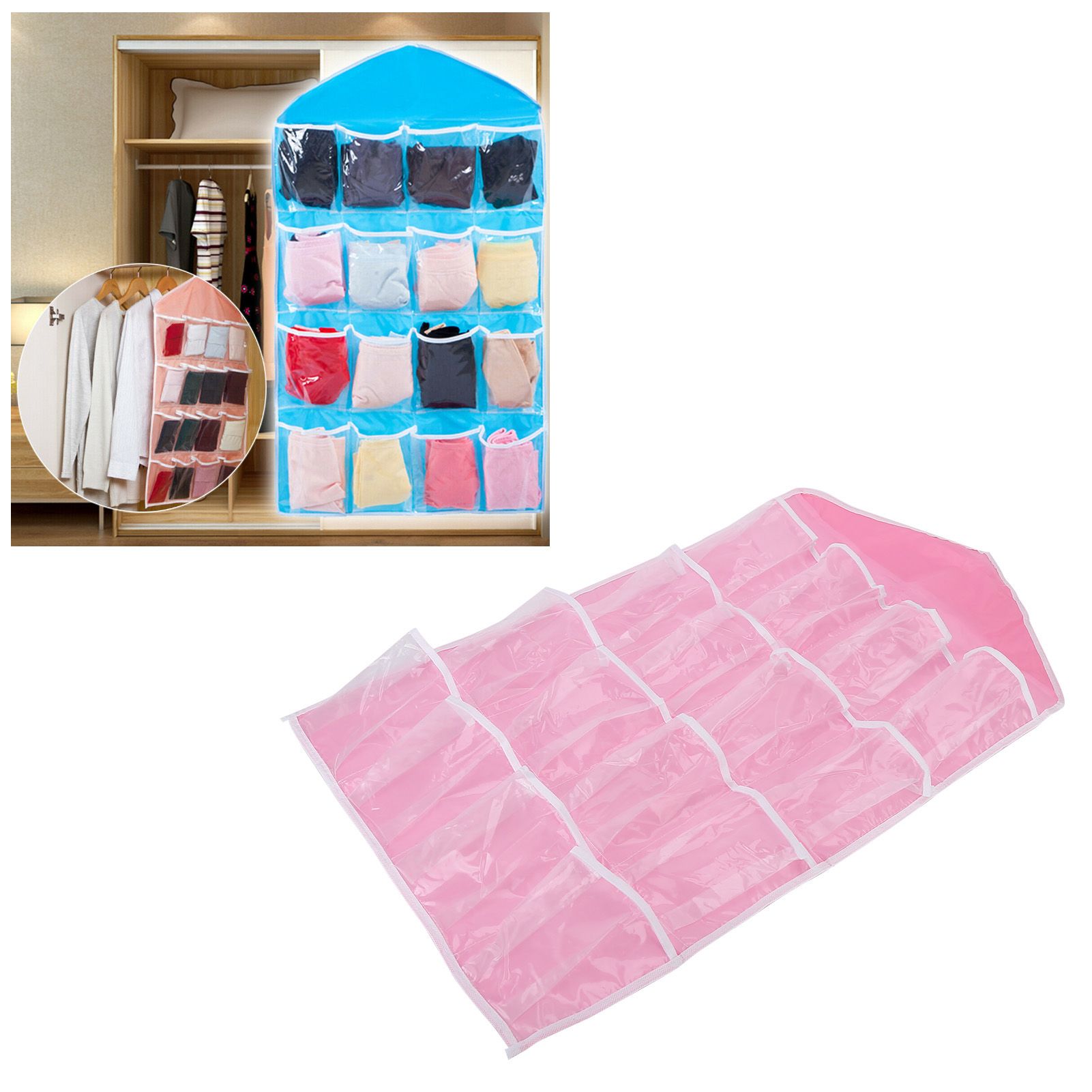 Wall Closet Hanging Organizers Over The Door Storage Bag Polyester Hanging view 12