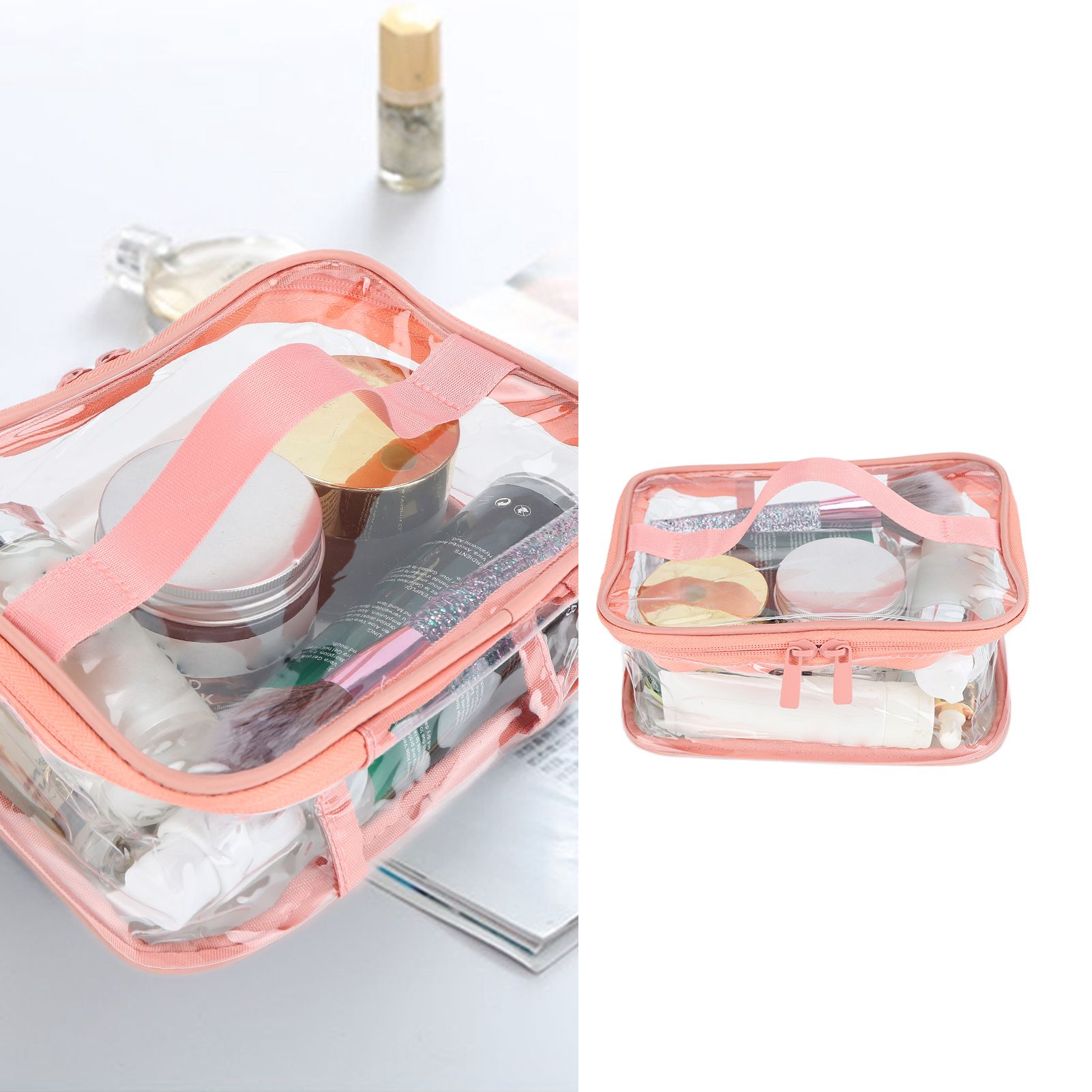 Clear Toiletry Bag Travel Cosmetic Makeup Bag PVC Storage Bag Portable view 11