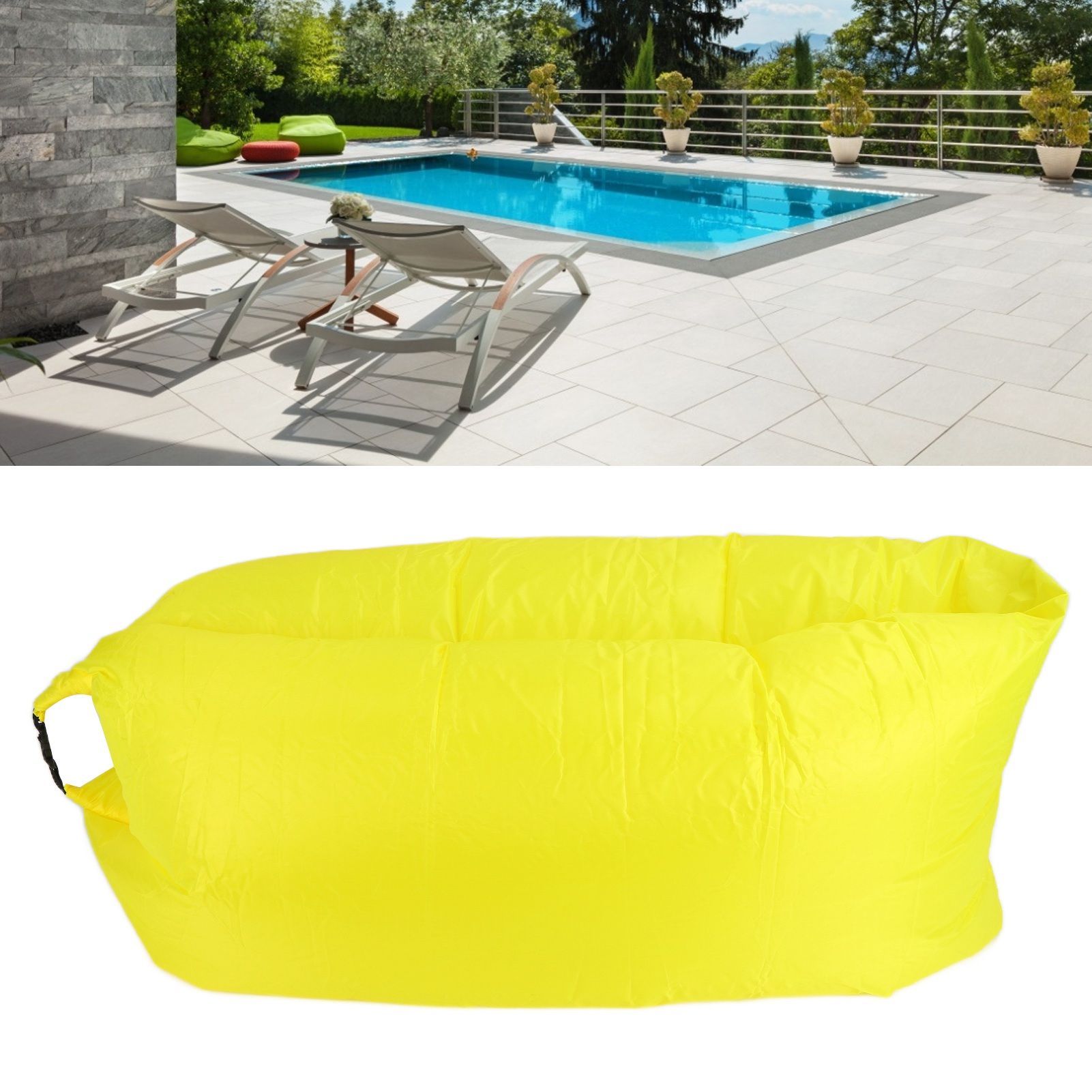 Inflatable Lounger Couch Portable Hammock Sofa Waterproof Beach Bed Pool Float view 11