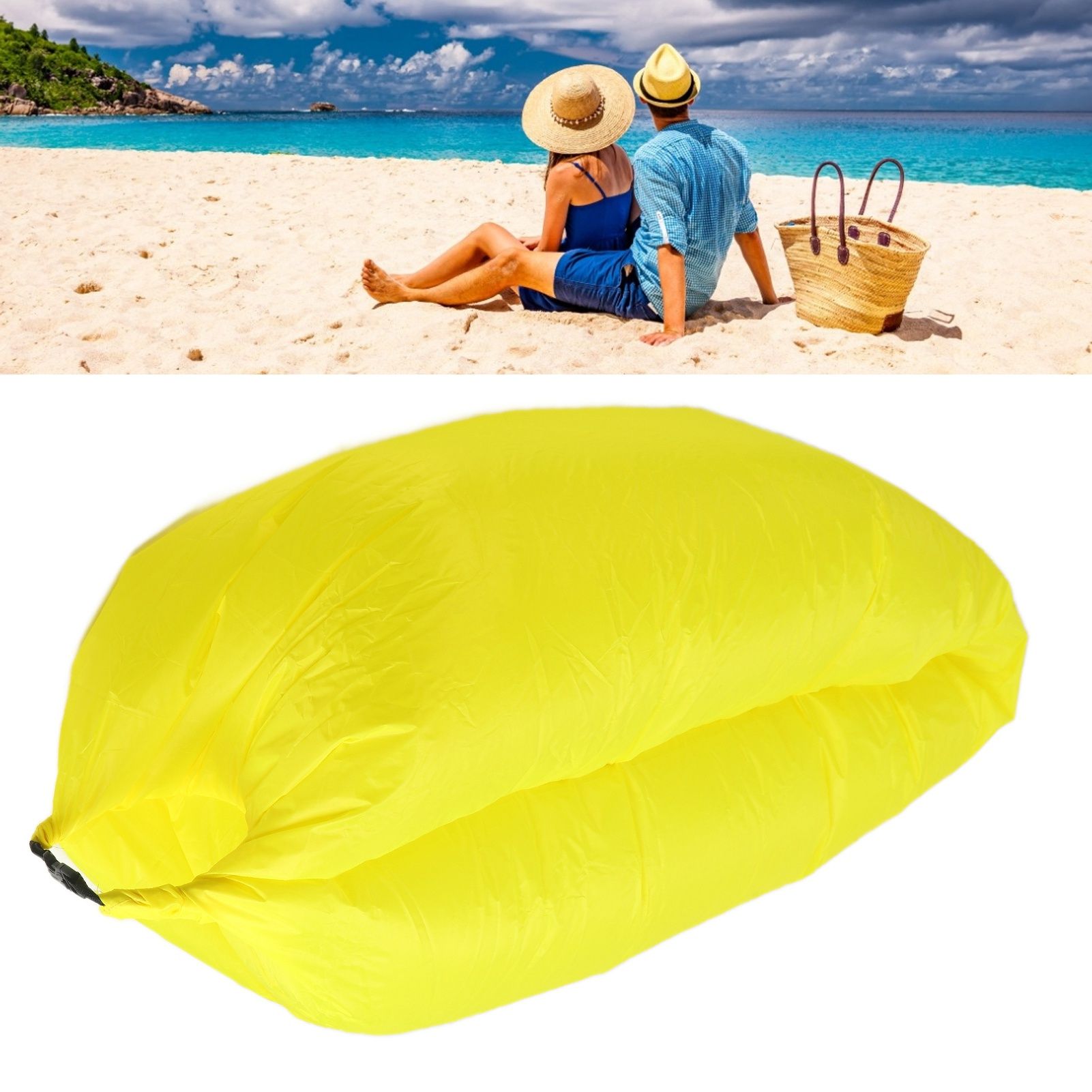 Inflatable Lounger Couch Portable Hammock Sofa Waterproof Beach Bed Pool Float view 12