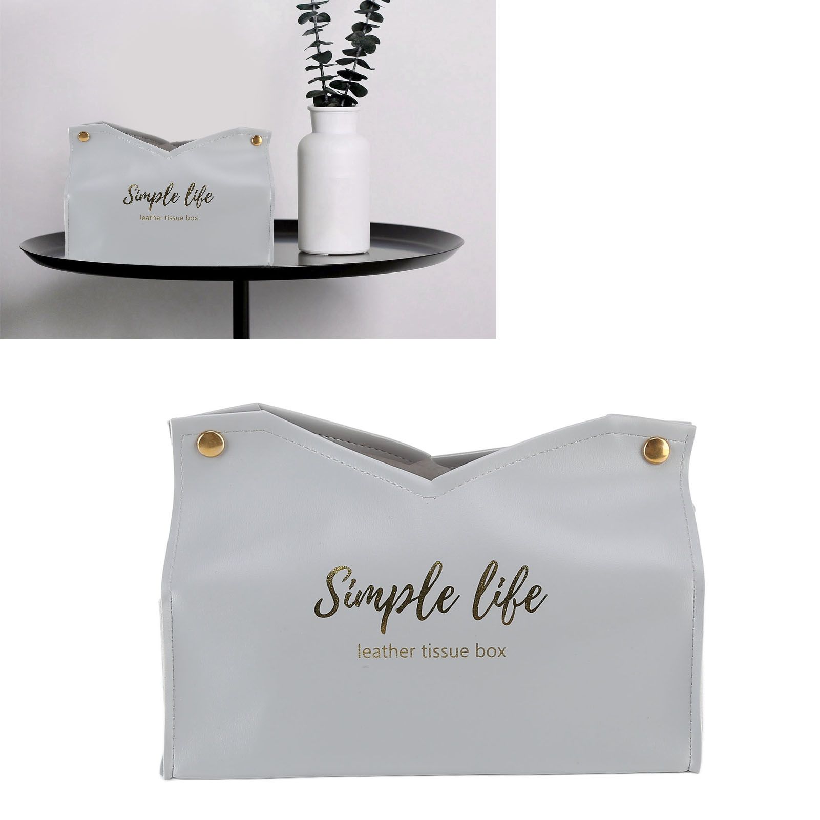 Tissue Bag Artificial Leather Vintage Kitchen Paper Towel Box Container for view 12