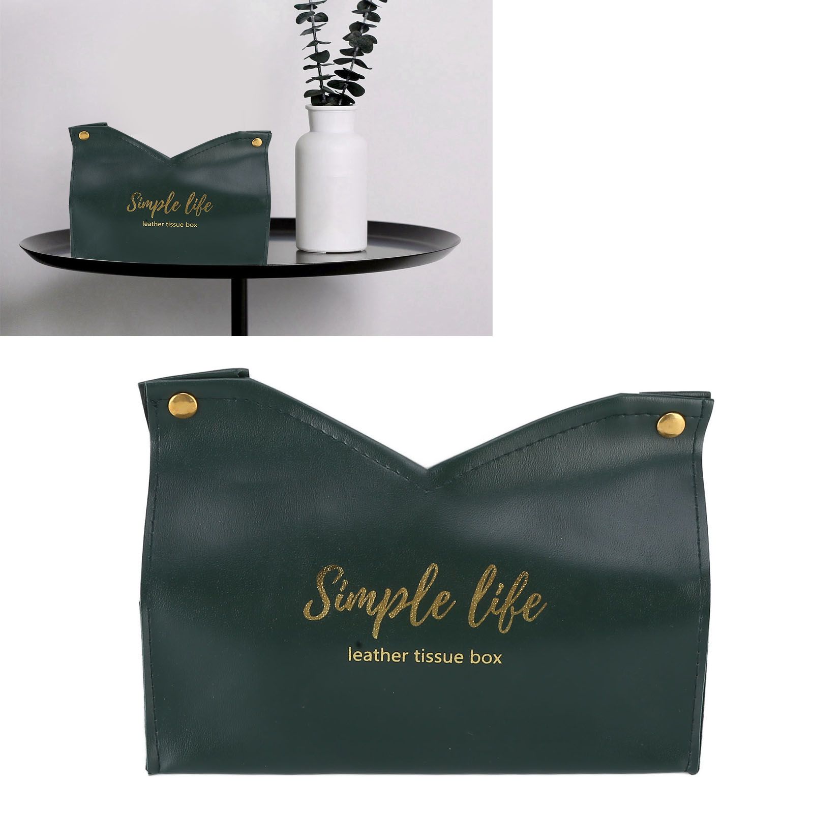 Tissue Bag Artificial Leather Vintage Kitchen Paper Towel Box Container for view 12
