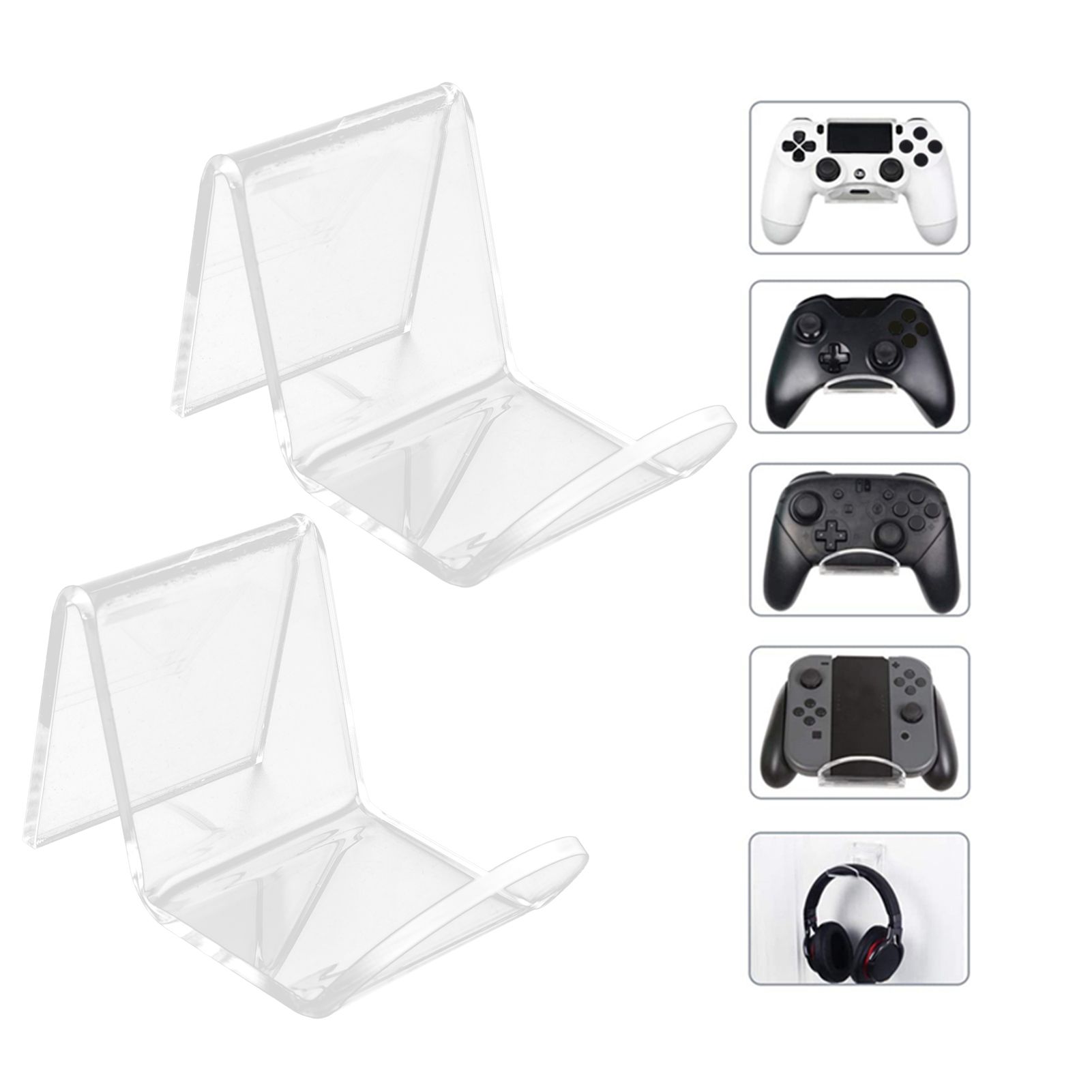 Headphone Bracket Wall Mounted Headset Hanger Acrylic Game Controller Bracket view 12