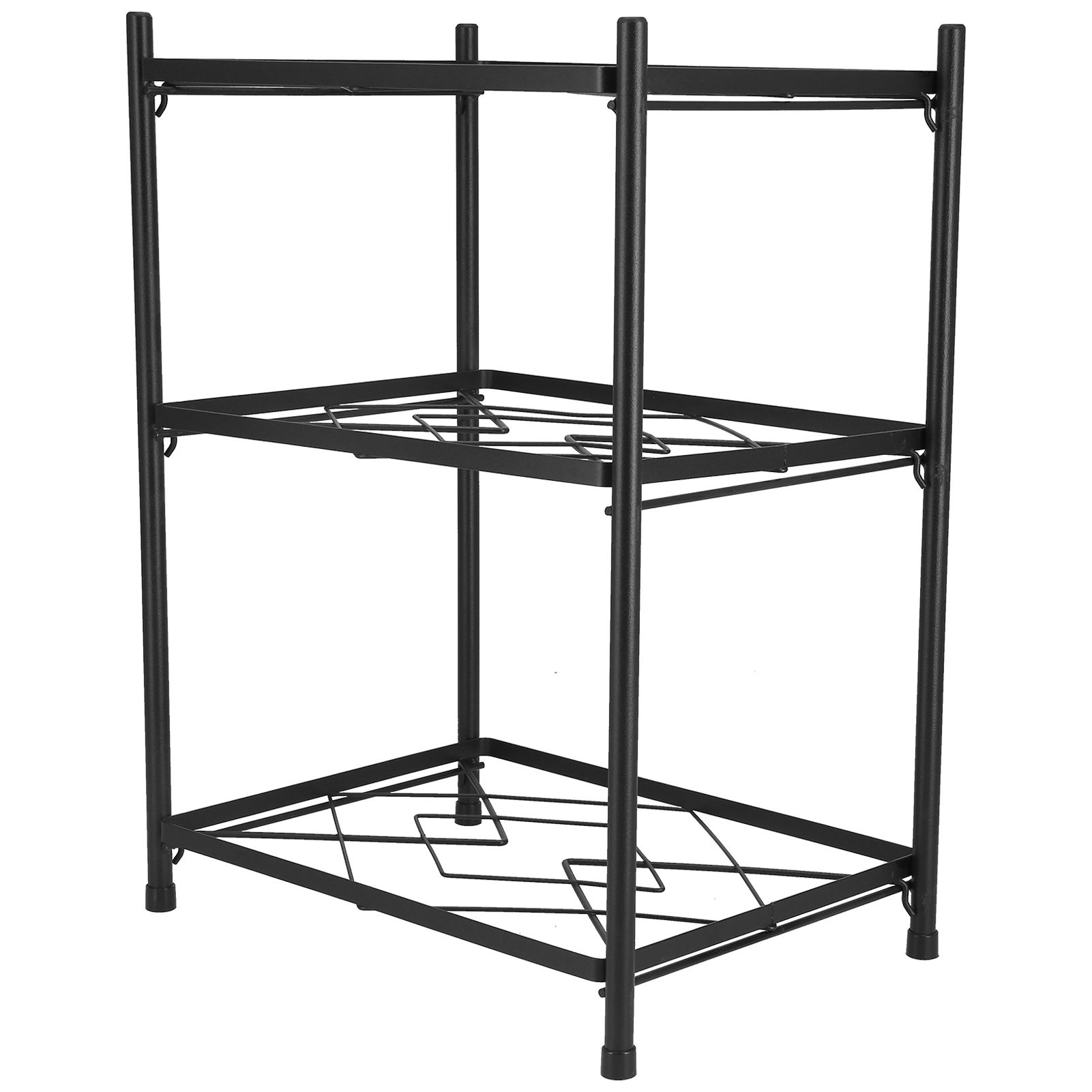 Multi Layer Pot Rack Free Standing Pan Organizer Holder Shelf Electric Cooker view 3