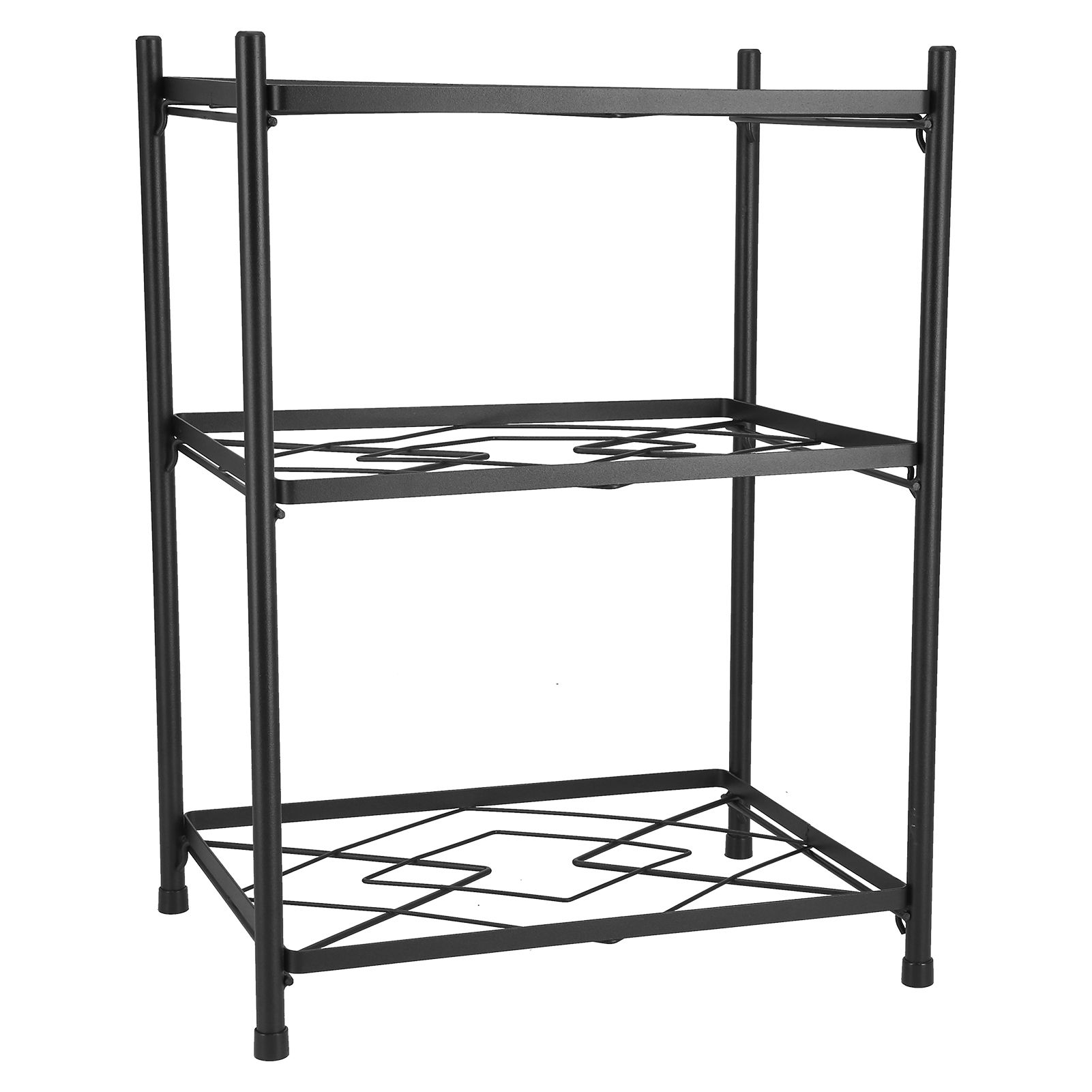 Multi Layer Pot Rack Free Standing Pan Organizer Holder Shelf Electric Cooker view 4