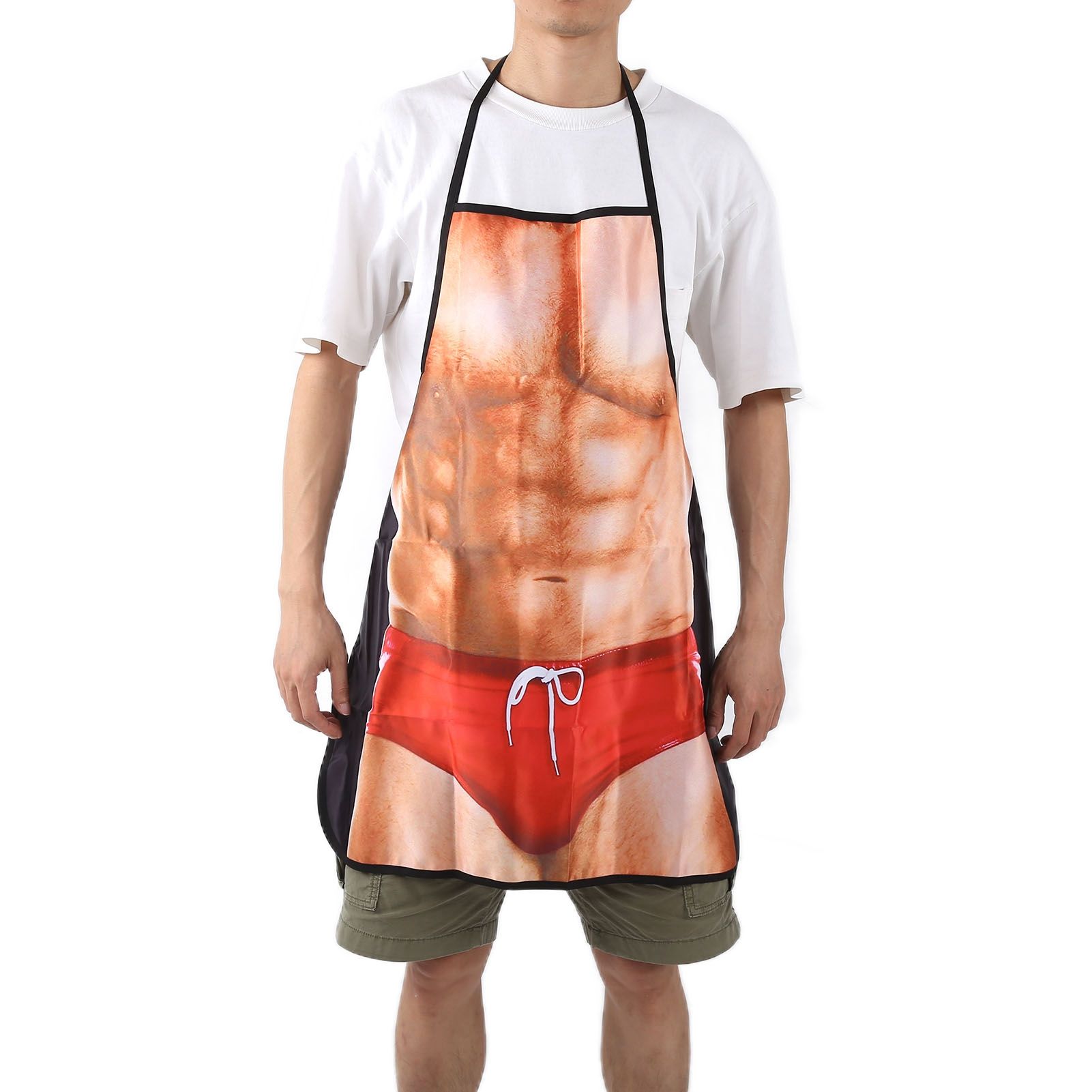 Muscle Pattern Funny Novelty Apron Kitchen Apron for Men Women Chef Waitress view 9