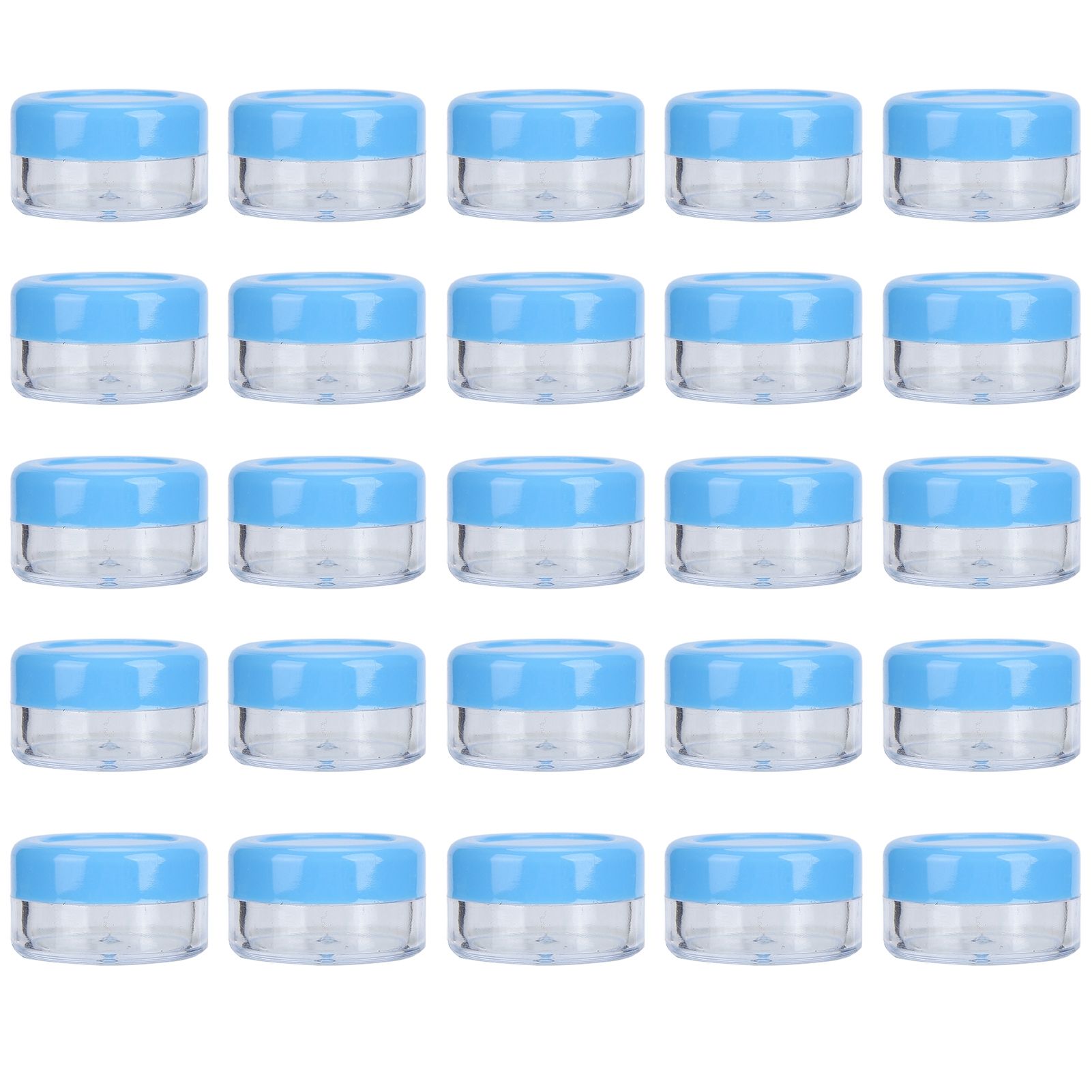 Empty Cream Container 25pcs Plastic Compact Round Small Cosmetic Jar for Travel view 2