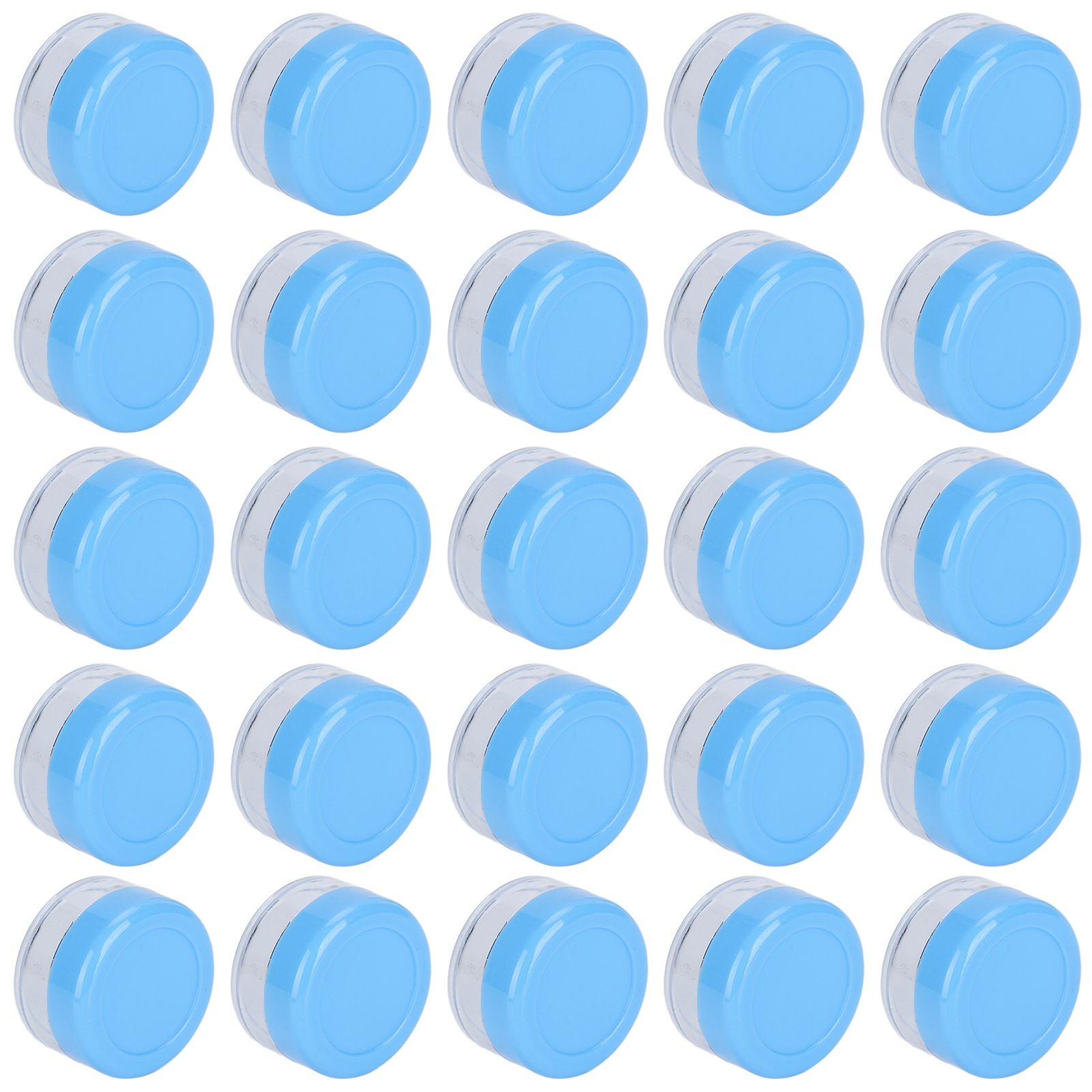 Empty Cream Container 25pcs Plastic Compact Round Small Cosmetic Jar for Travel view 3