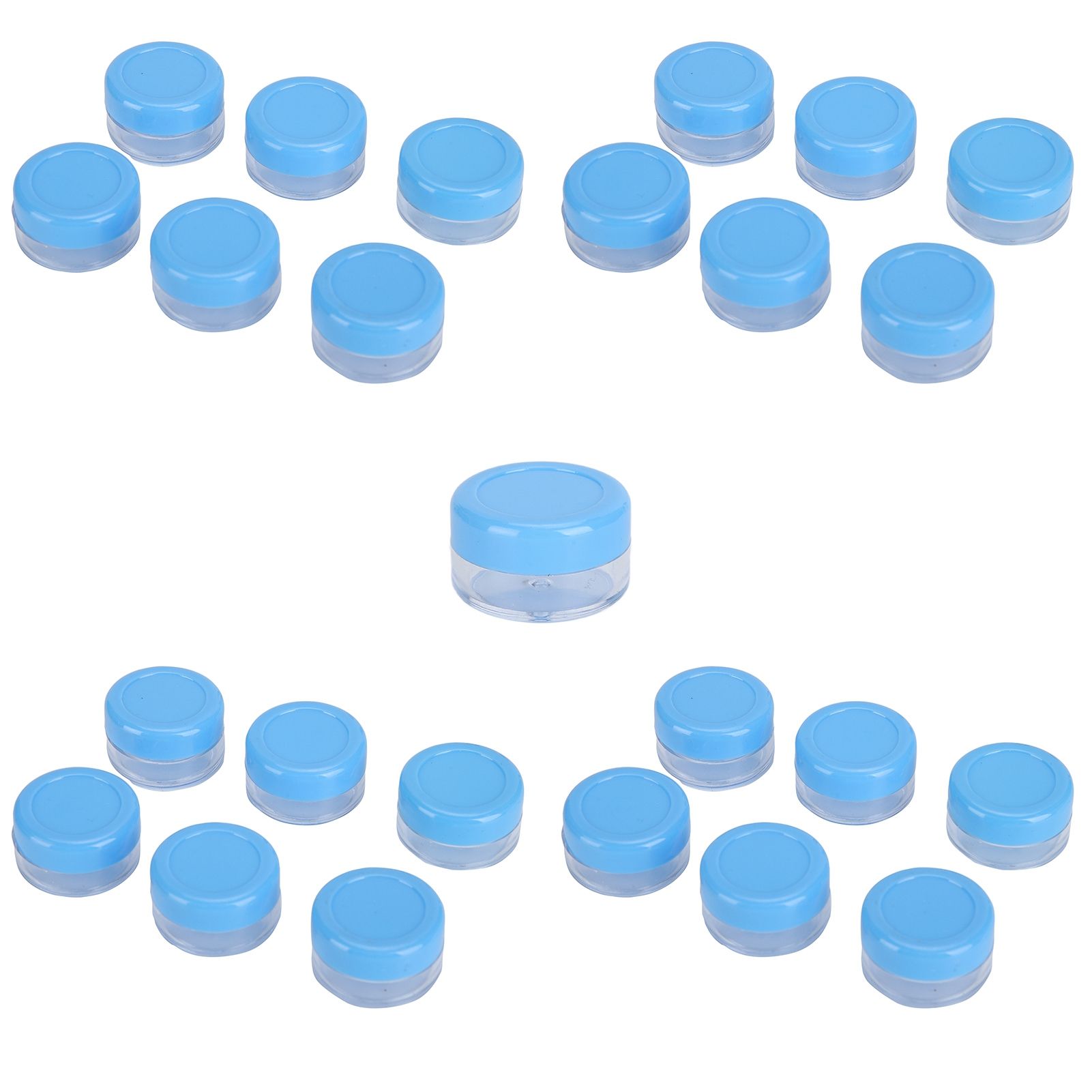 Empty Cream Container 25pcs Plastic Compact Round Small Cosmetic Jar for Travel view 5