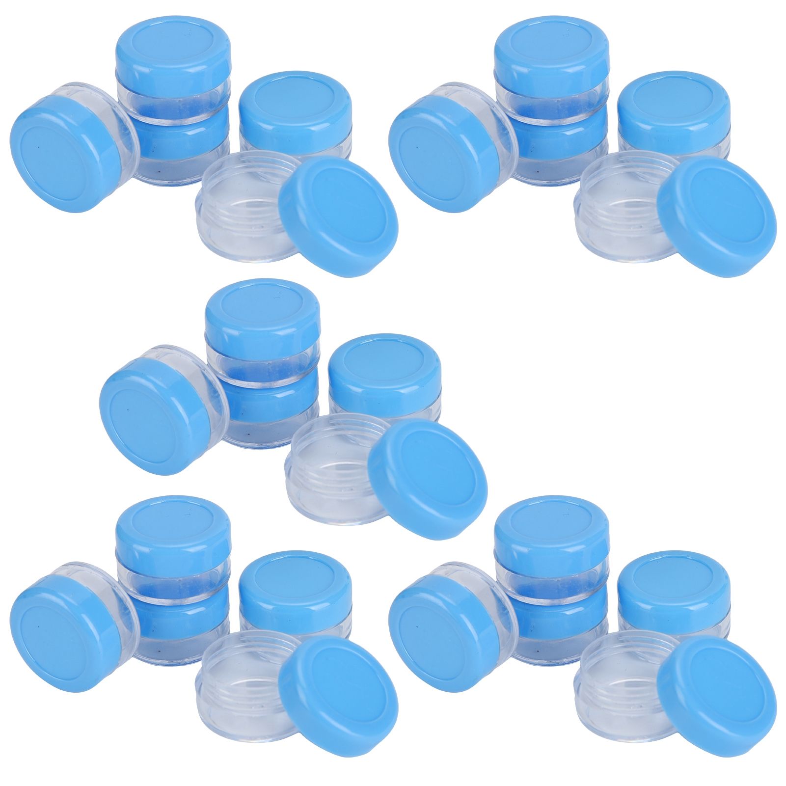 Empty Cream Container 25pcs Plastic Compact Round Small Cosmetic Jar for Travel view 7