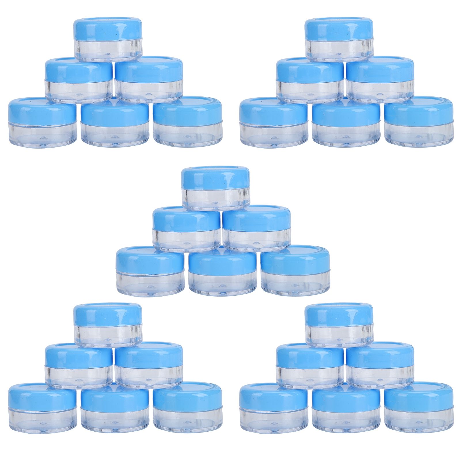 Empty Cream Container 25pcs Plastic Compact Round Small Cosmetic Jar for Travel view 8