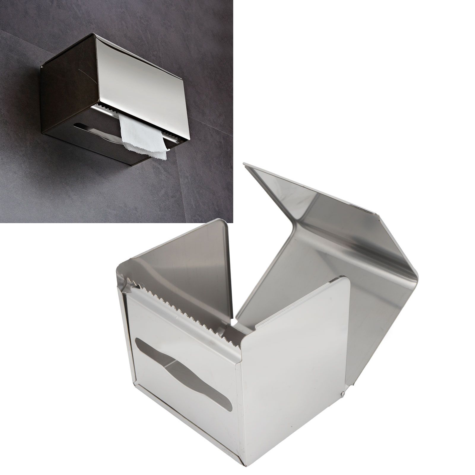 Tissue Holder Durable 304 Stainless Steel Tissue Box for Kitchen Bathroom view 11
