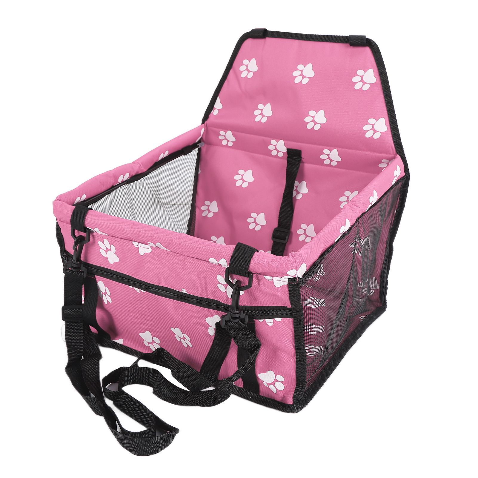 Bear Paw Pattern Pet Carrier Cage Washable Pet Car Travel Safety Seat with view 2