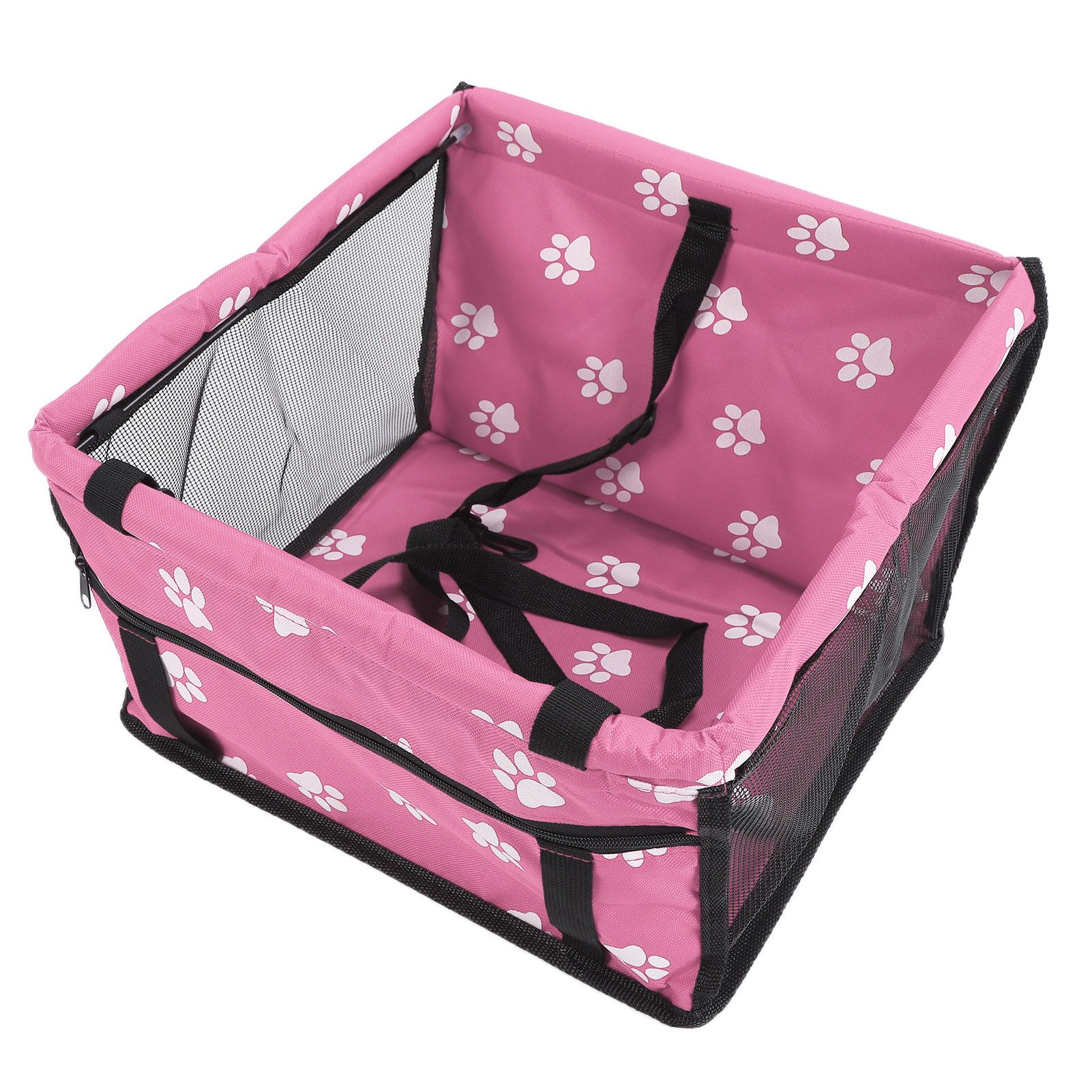 Bear Paw Pattern Pet Carrier Cage Washable Pet Car Travel Safety Seat with view 4