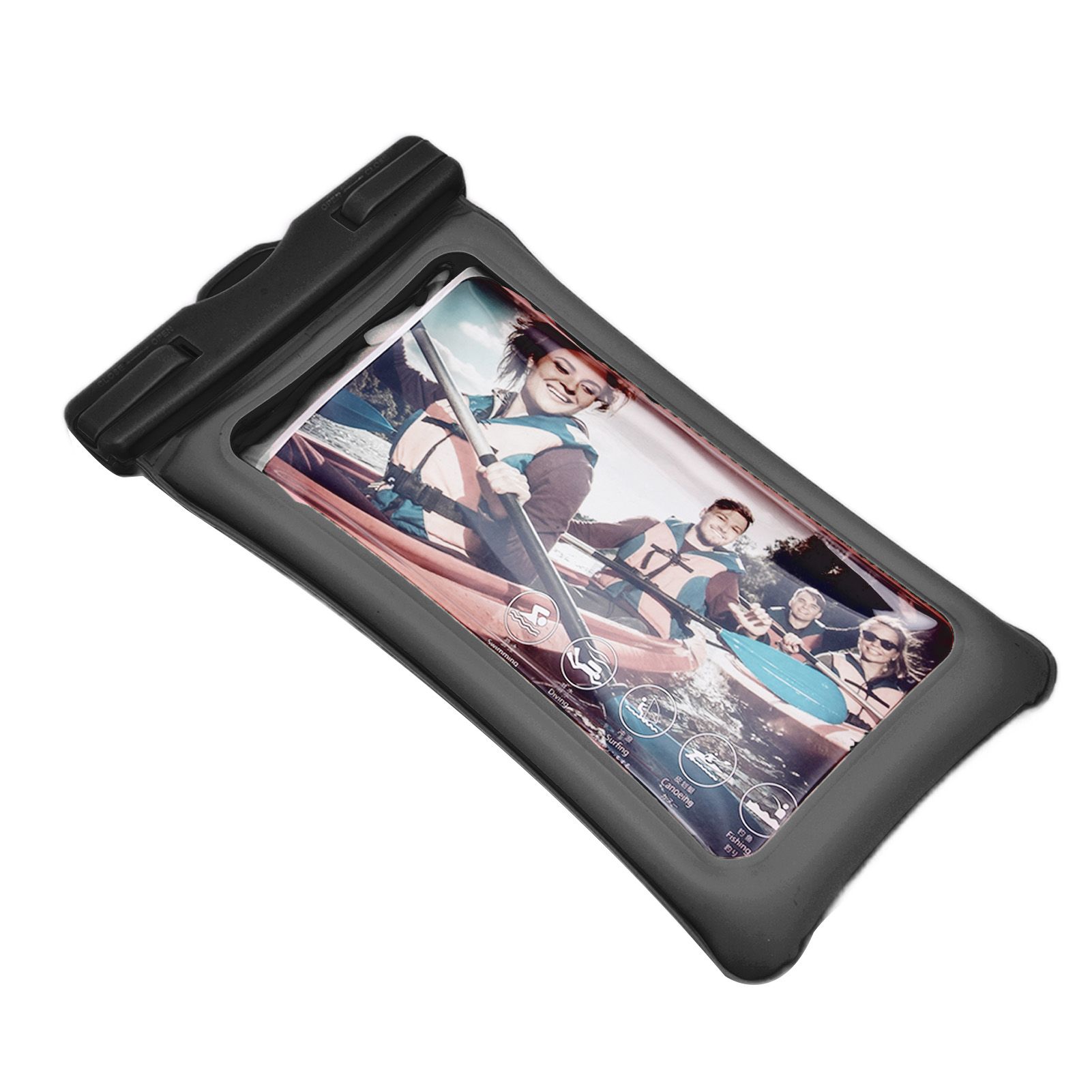 TPU Universal Floating Waterproof Phone Bag Pouch Cover with Lanyard for Below view 4