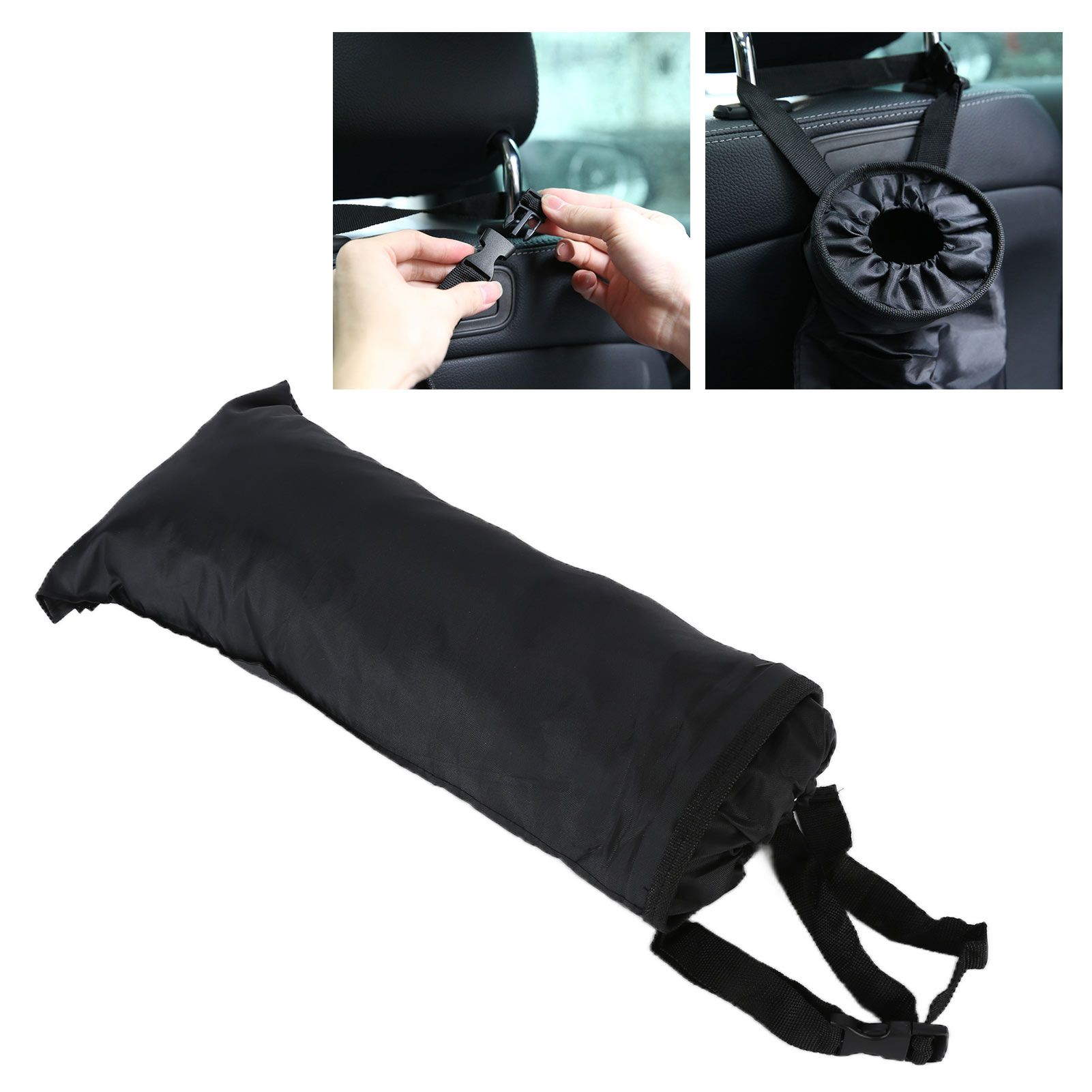Multifunctional Car Waste Bin Garbage Bag Back Seat Hanging Storage Bag Travel view 11