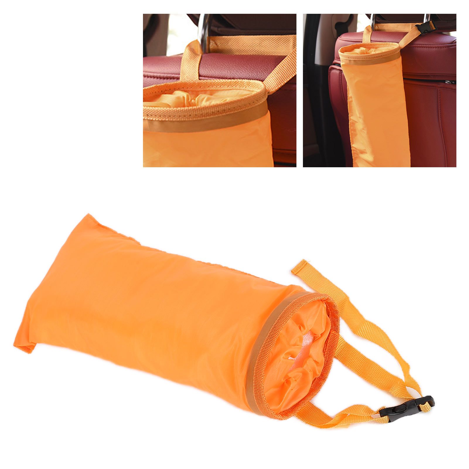Multifunctional Car Waste Bin Garbage Bag Back Seat Hanging Storage Bag Travel view 11