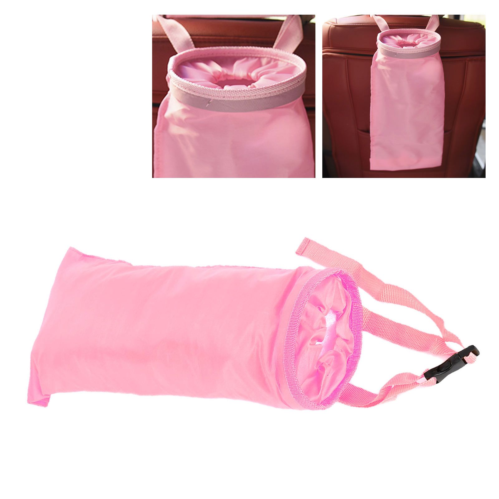 Multifunctional Car Waste Bin Garbage Bag Back Seat Hanging Storage Bag Travel view 11
