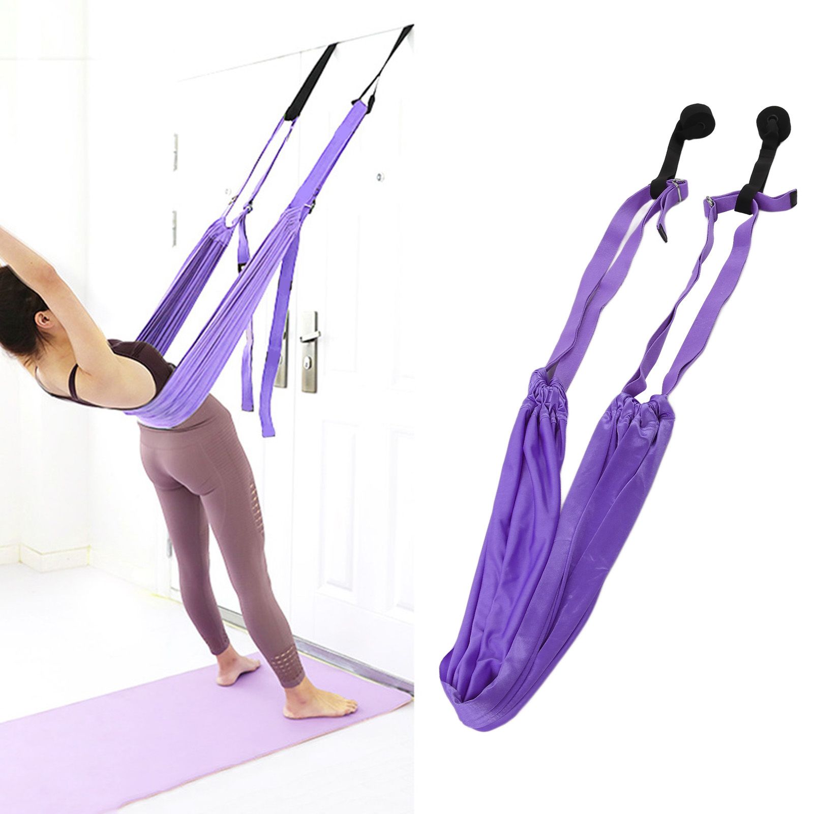 Yoga Hammock Handstand Split Leg Stretchable Training Portable Elastic Aerial view 11