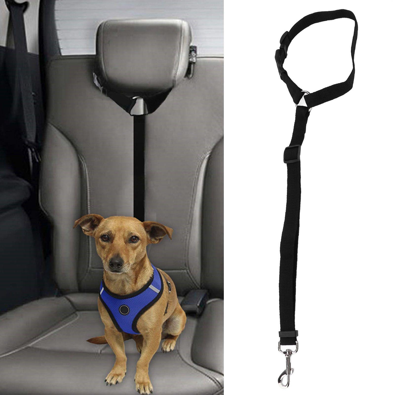 Dog Seatbelt Nylon Black Adjustable Professional Durable Car Safety Harness view 11