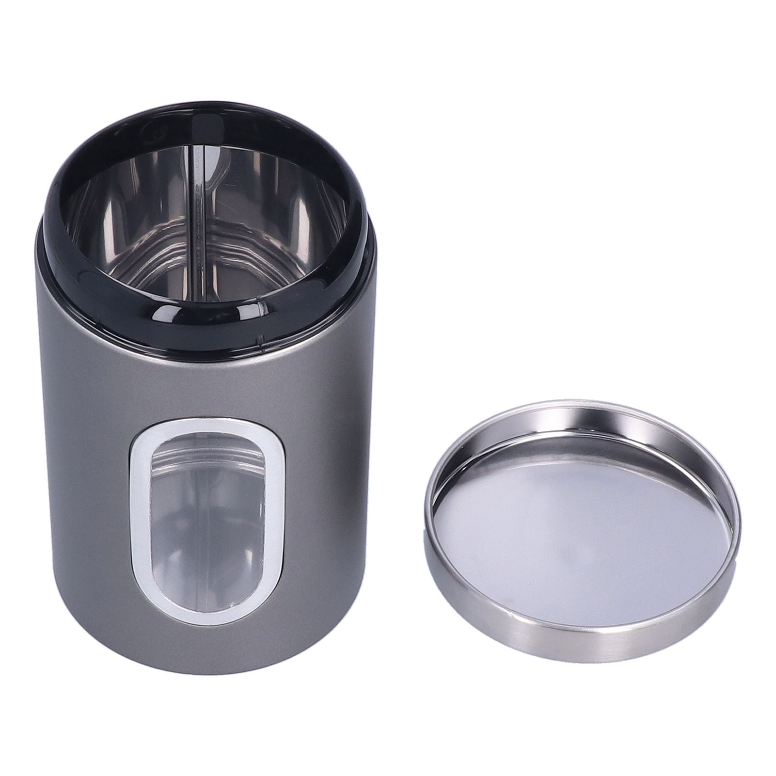 3Pcs Storage Jar Stainless Steel Food Tea Nut Container with Window Durable view 8