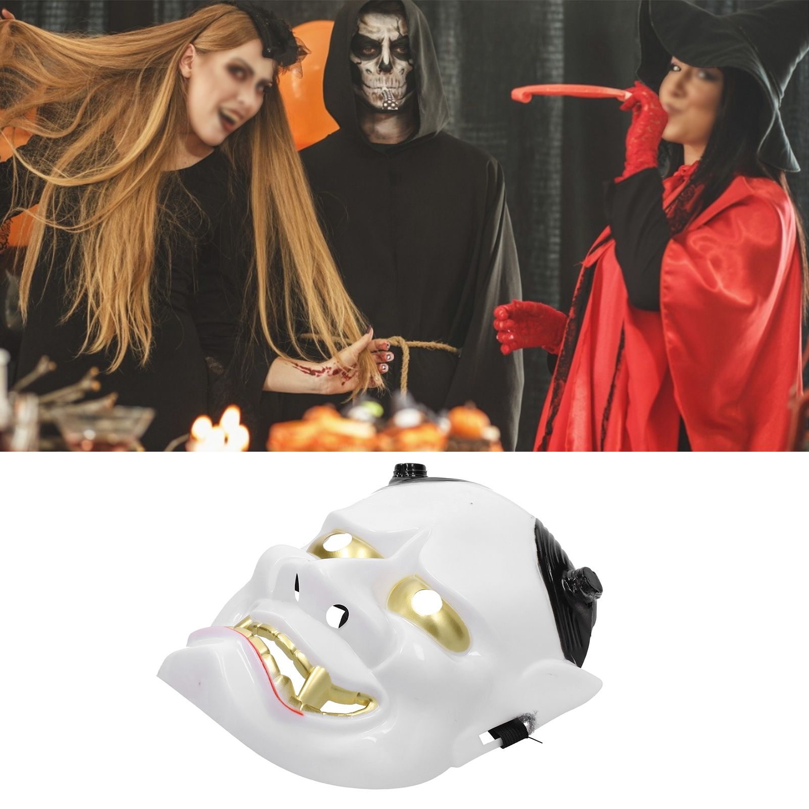 Halloween Festival Costume Horrible Mask Decorative Cosplay Makeup Props for view 12