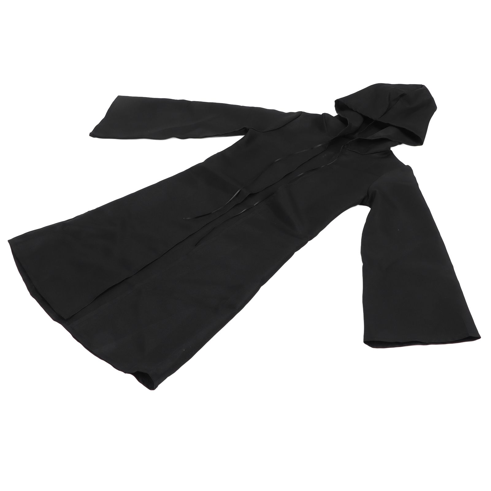 Halloween Hooded Black Cape Unisex Long Cloak Cosplay Dress Clothing Costume view 6