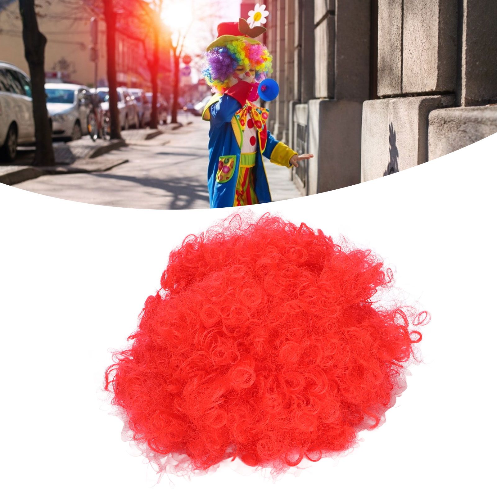 Adult Innovative Color Party Wig Halloween Interesting Headgear for Circus view 12