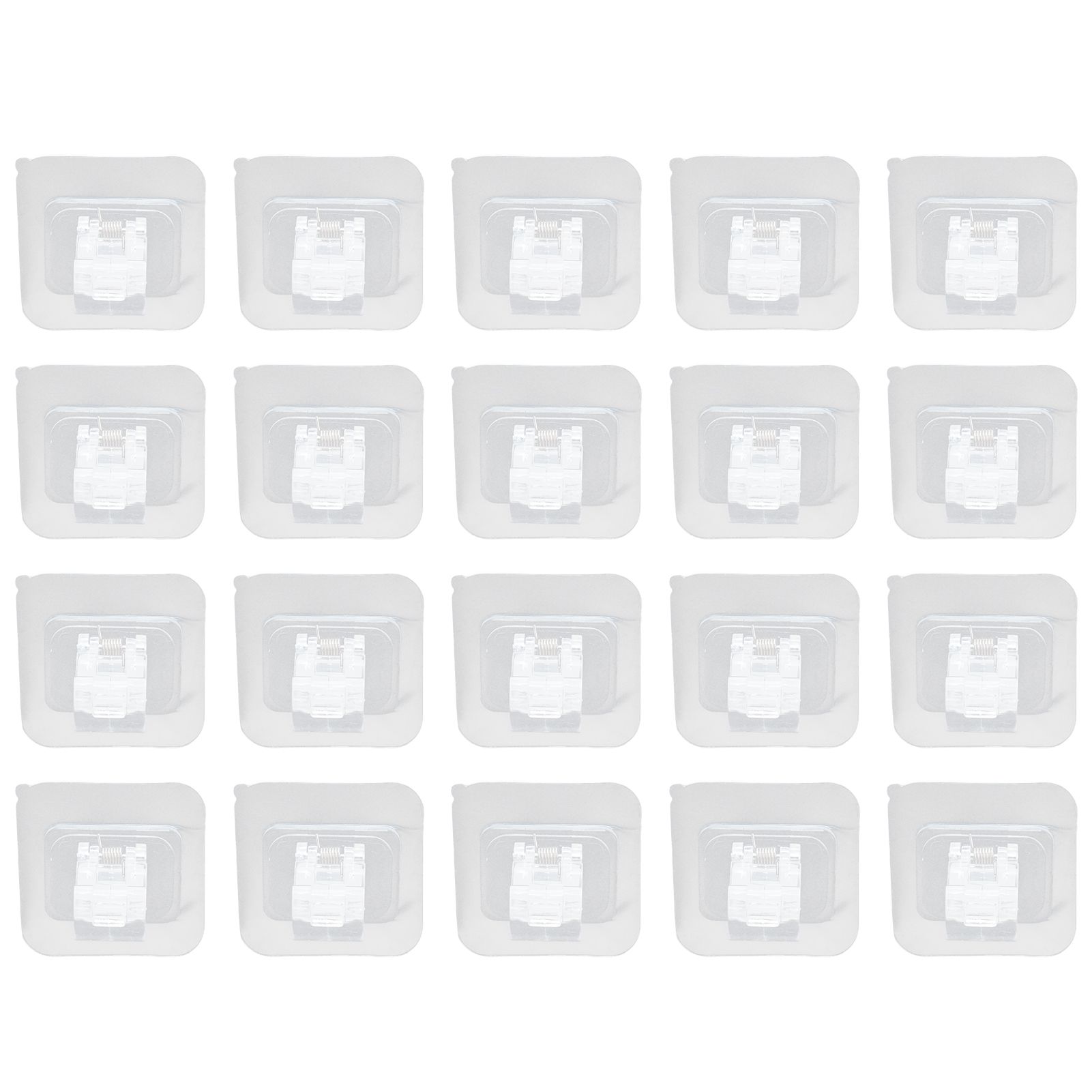 20Pcs Seamless Towel Rod Hook Curtain Rod Hook Fixing Clip for Home Party