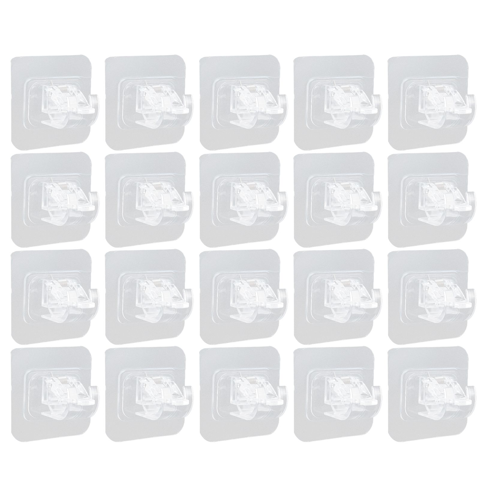 20Pcs Seamless Towel Rod Hook Curtain Rod Hook Fixing Clip for Home Party view 2