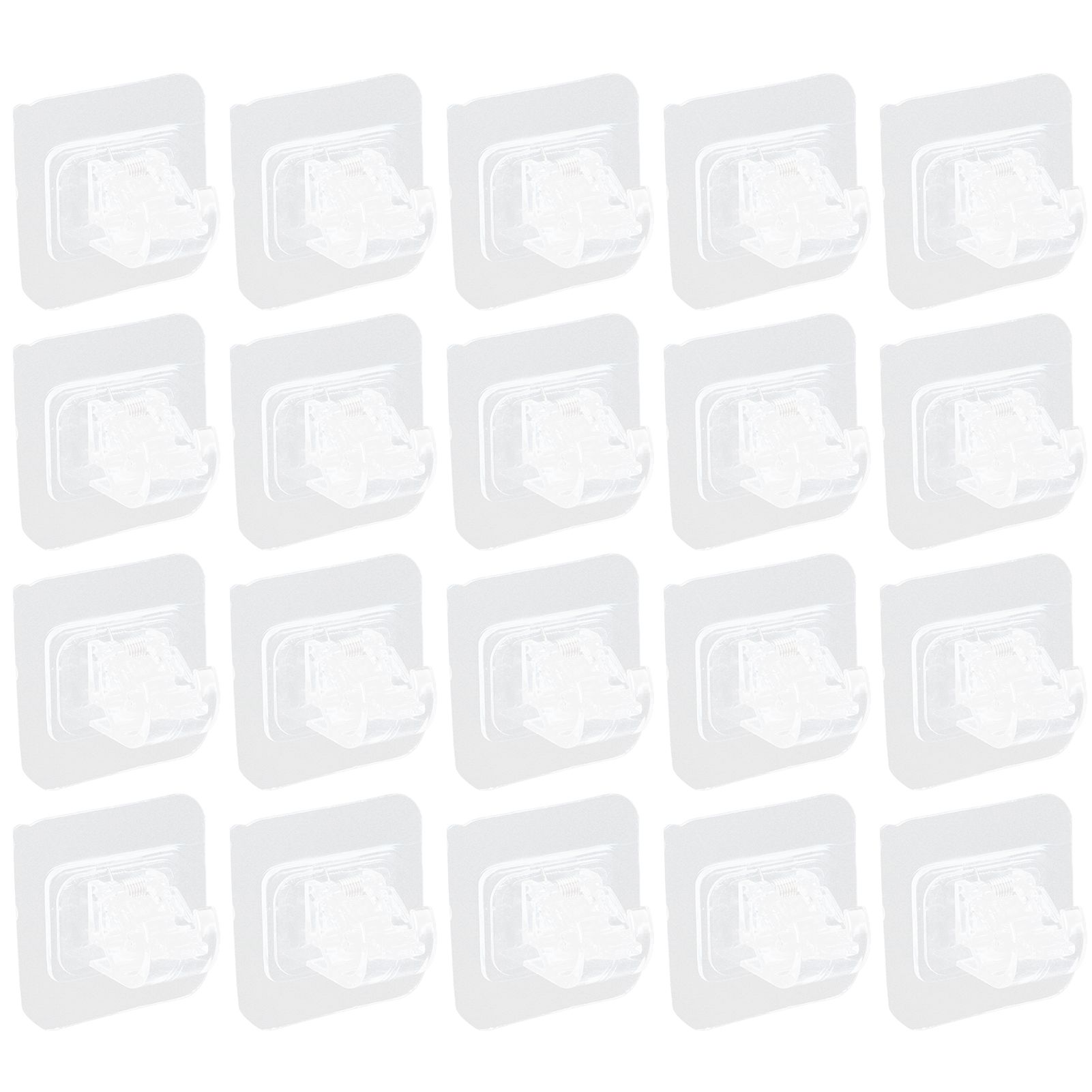 20Pcs Seamless Towel Rod Hook Curtain Rod Hook Fixing Clip for Home Party view 4
